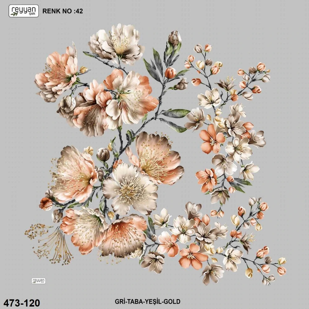 Reyyan İpek Desenli Oyalık Yazma 473-120