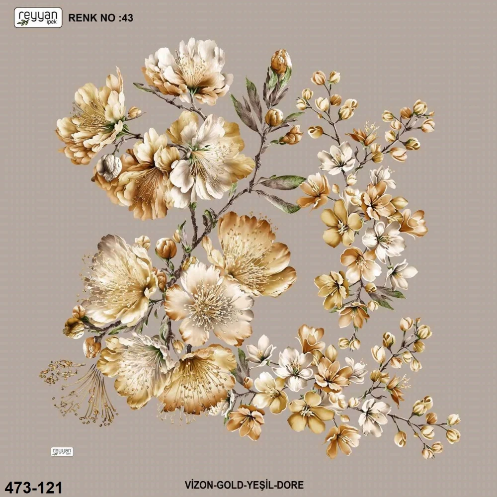 Reyyan İpek Desenli Oyalık Yazma 473-121