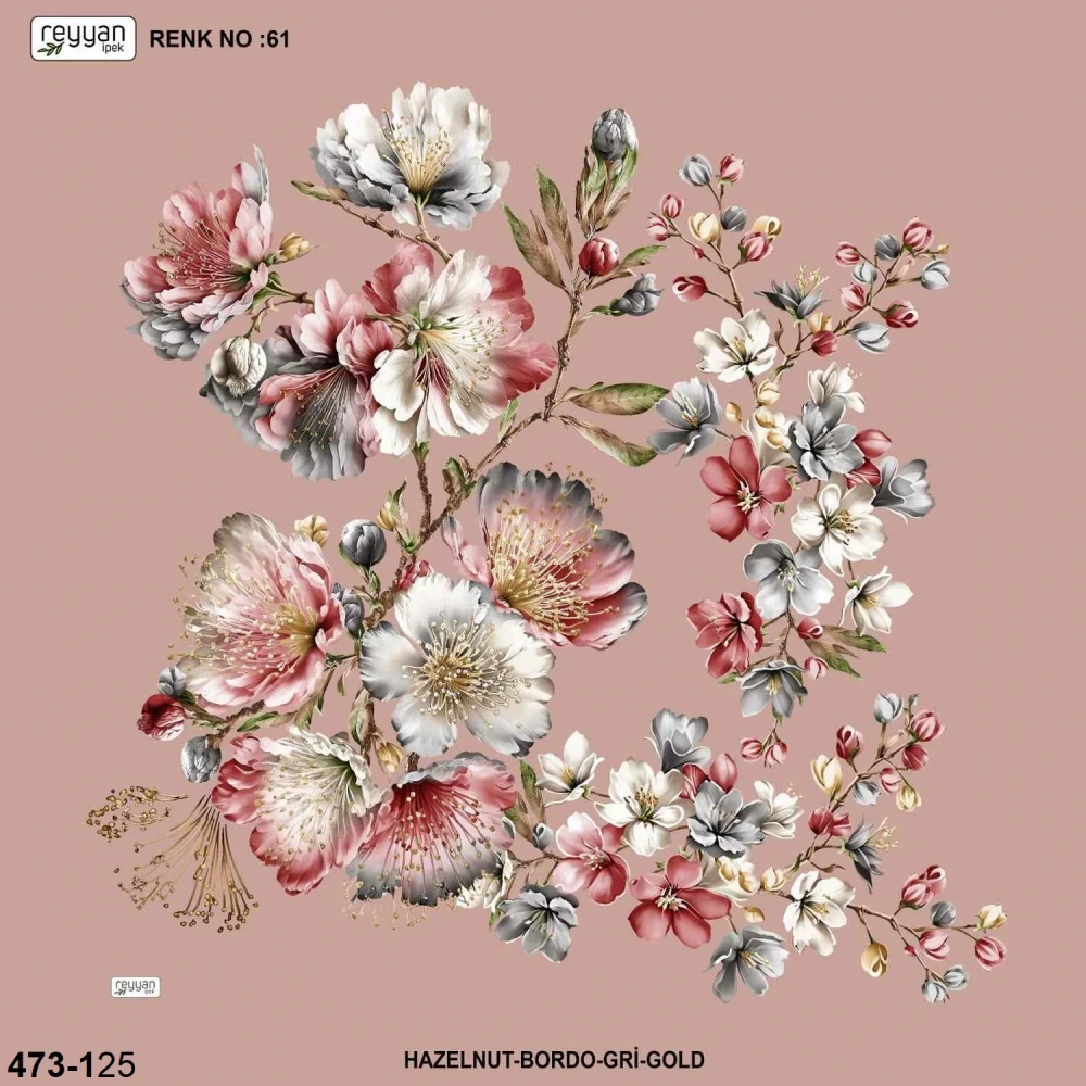 Reyyan İpek Desenli Oyalık Yazma 473-125