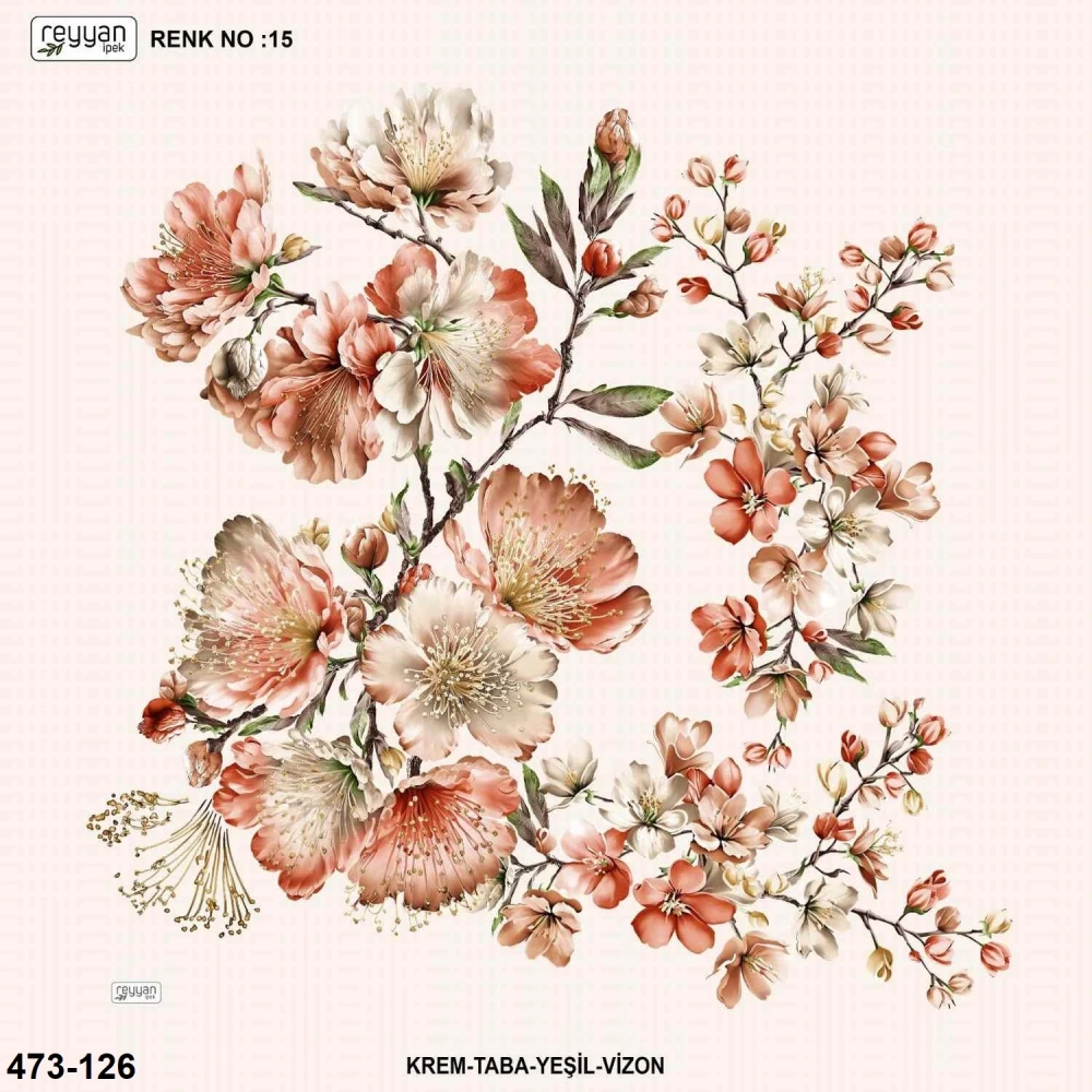 Reyyan İpek Desenli Oyalık Yazma 473-126