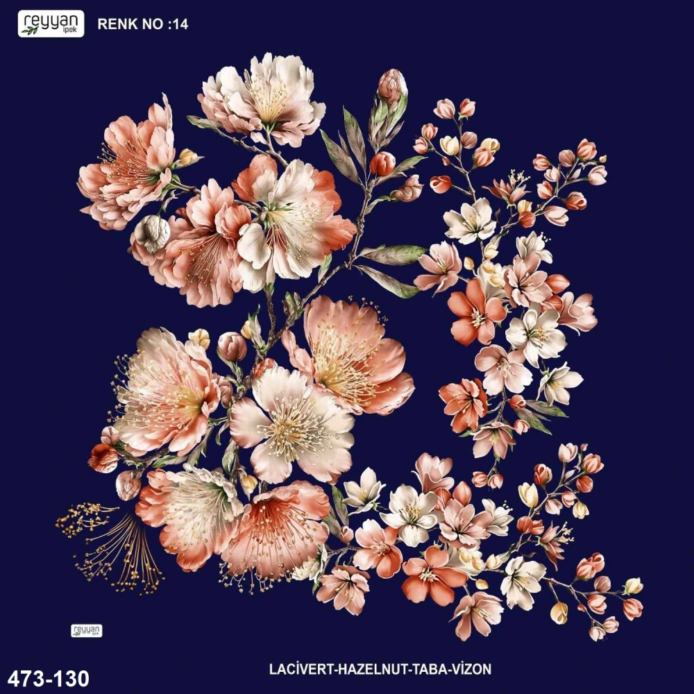 Reyyan İpek Desenli Oyalık Yazma 473-130