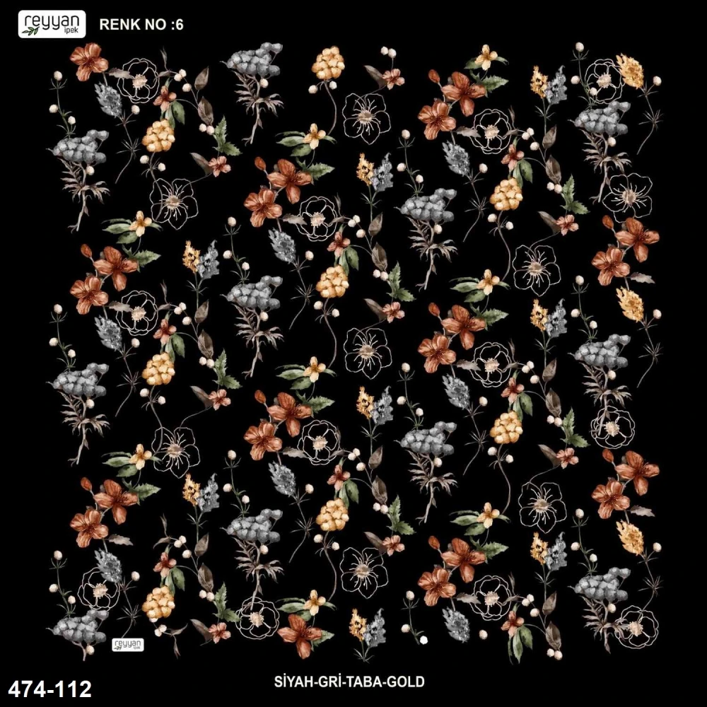 Reyyan İpek Desenli Oyalık Yazma 474-112