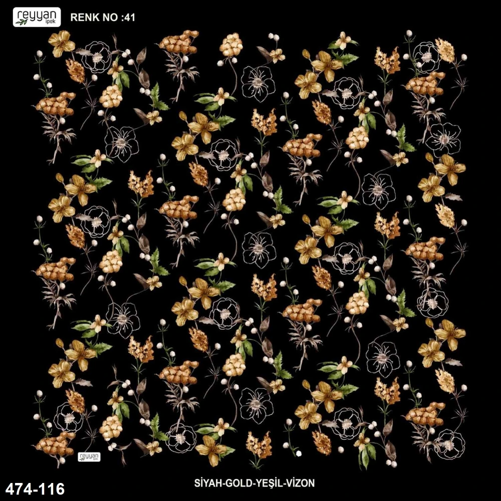 Reyyan İpek Desenli Oyalık Yazma 474-116