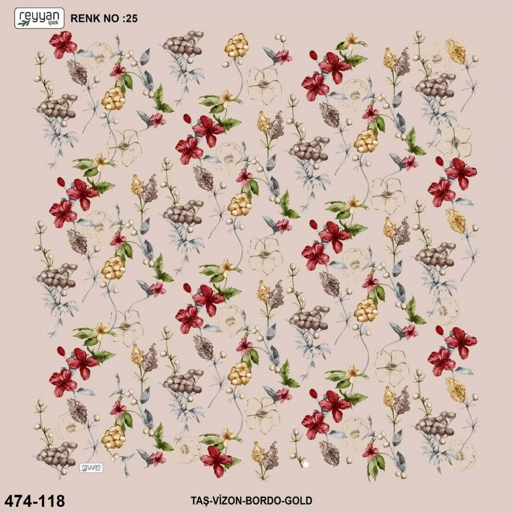 Reyyan İpek Desenli Oyalık Yazma 474-118