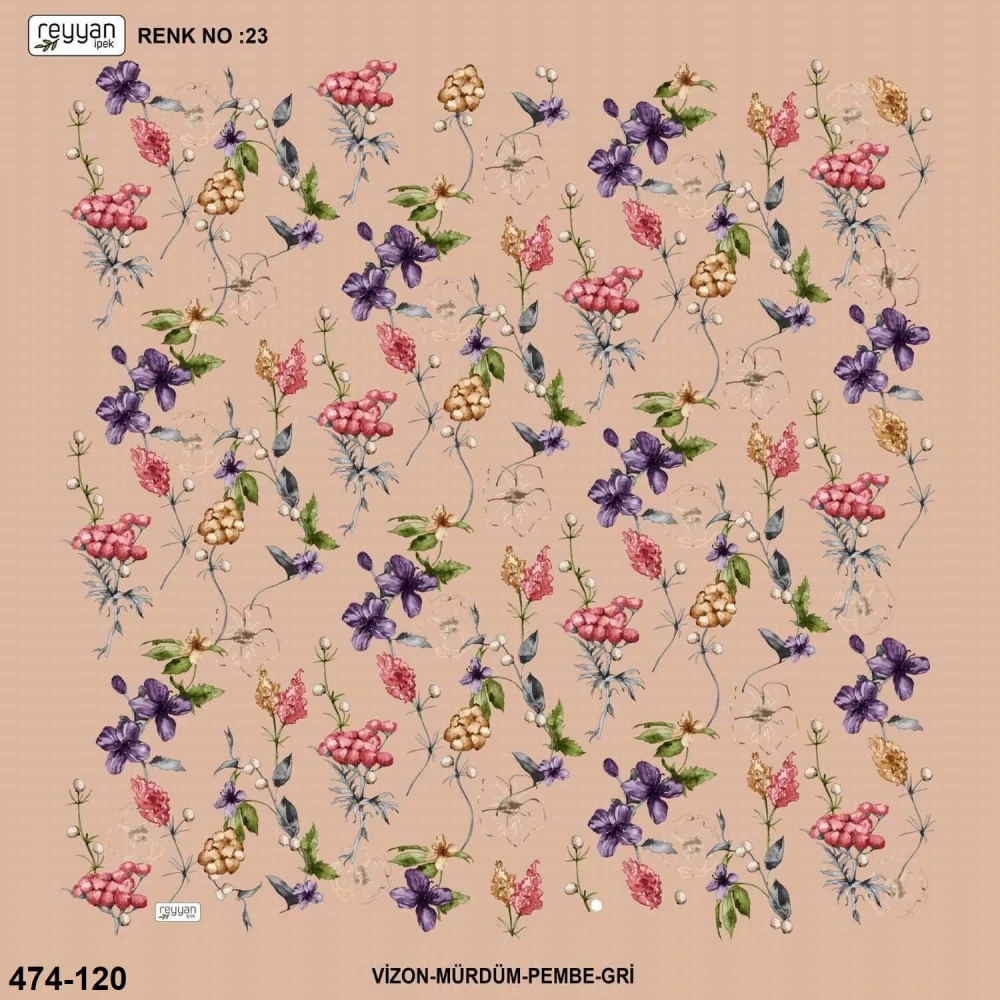 Reyyan İpek Desenli Oyalık Yazma 474-120