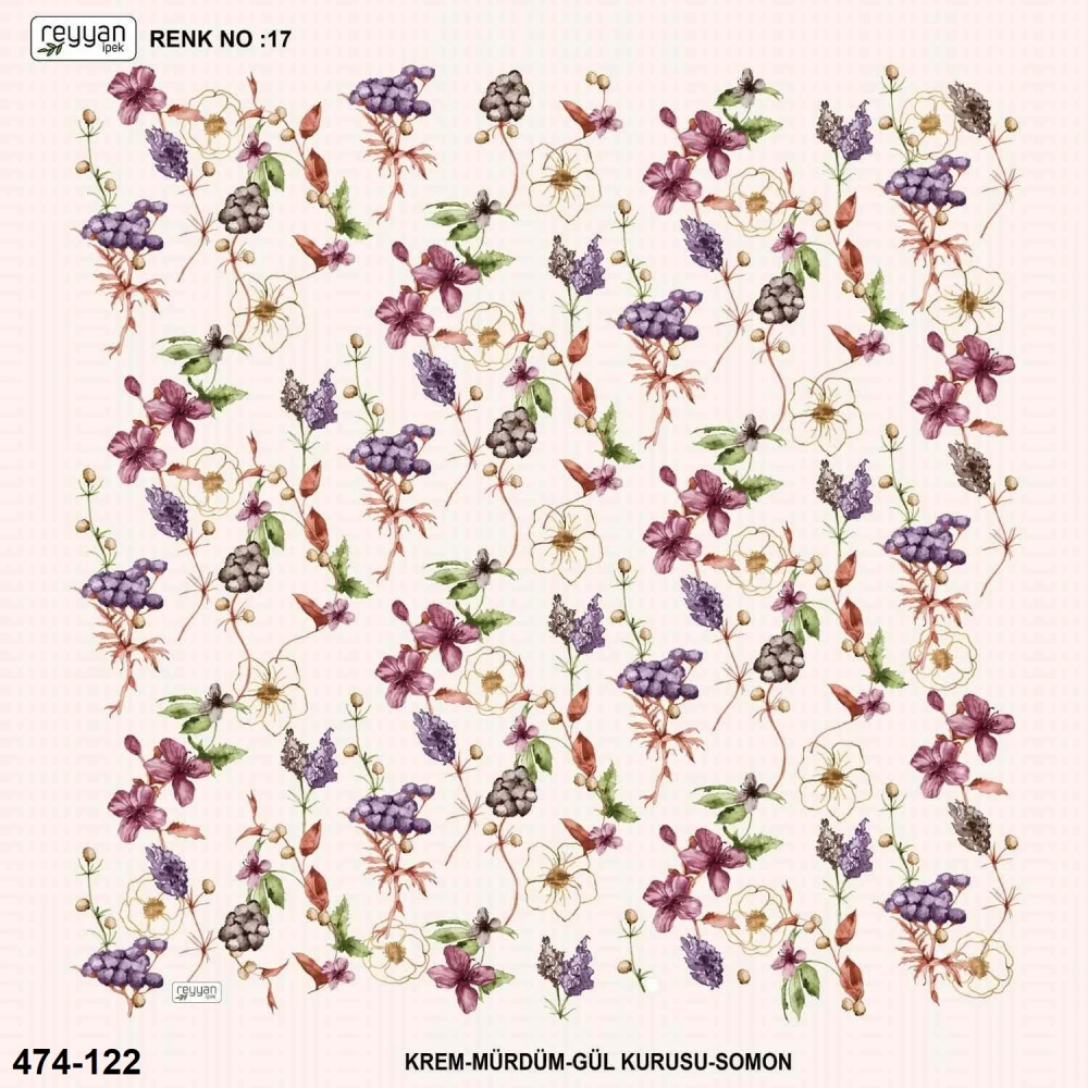 Reyyan İpek Desenli Oyalık Yazma 474-122