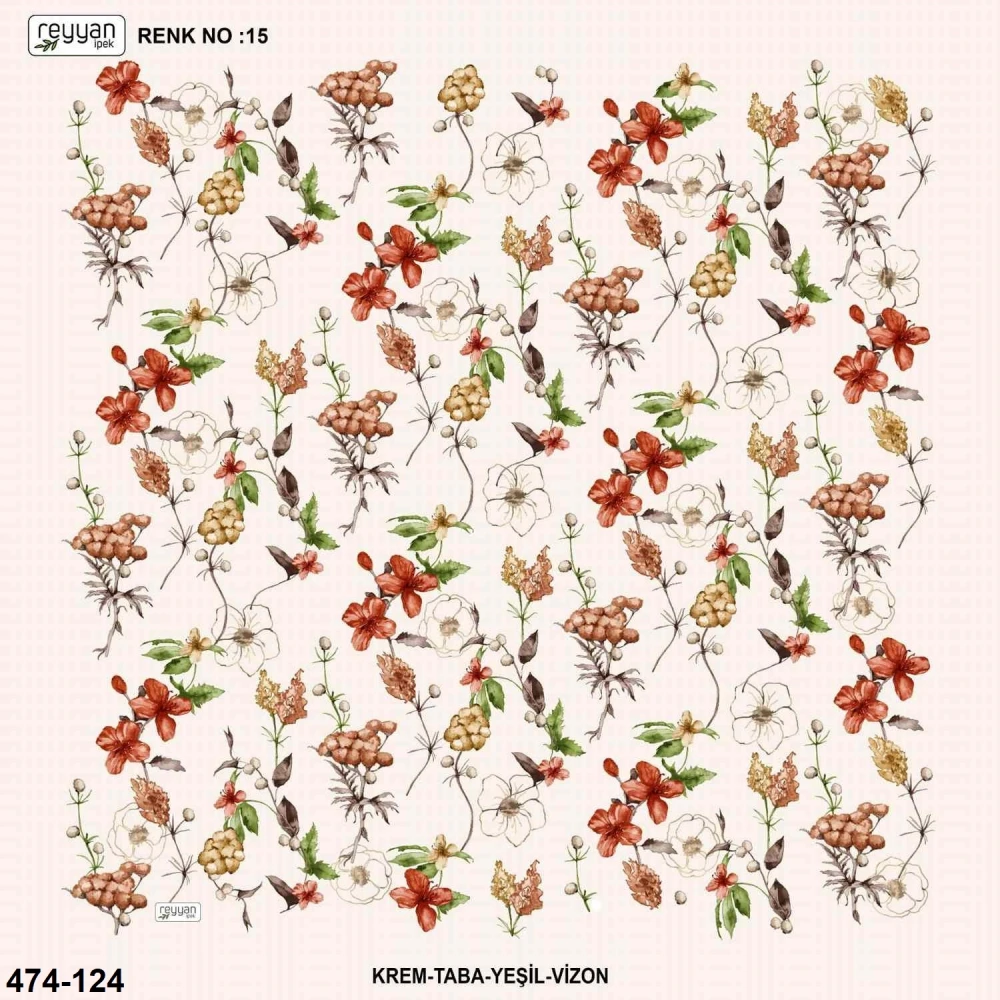 Reyyan İpek Desenli Oyalık Yazma 474-124