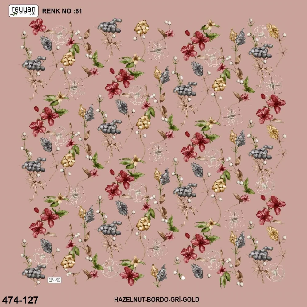 Reyyan İpek Desenli Oyalık Yazma 474-127