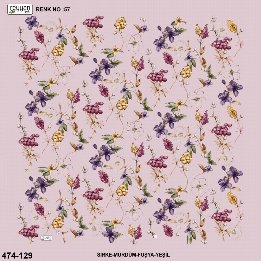 Reyyan İpek Desenli Oyalık Yazma 474-129