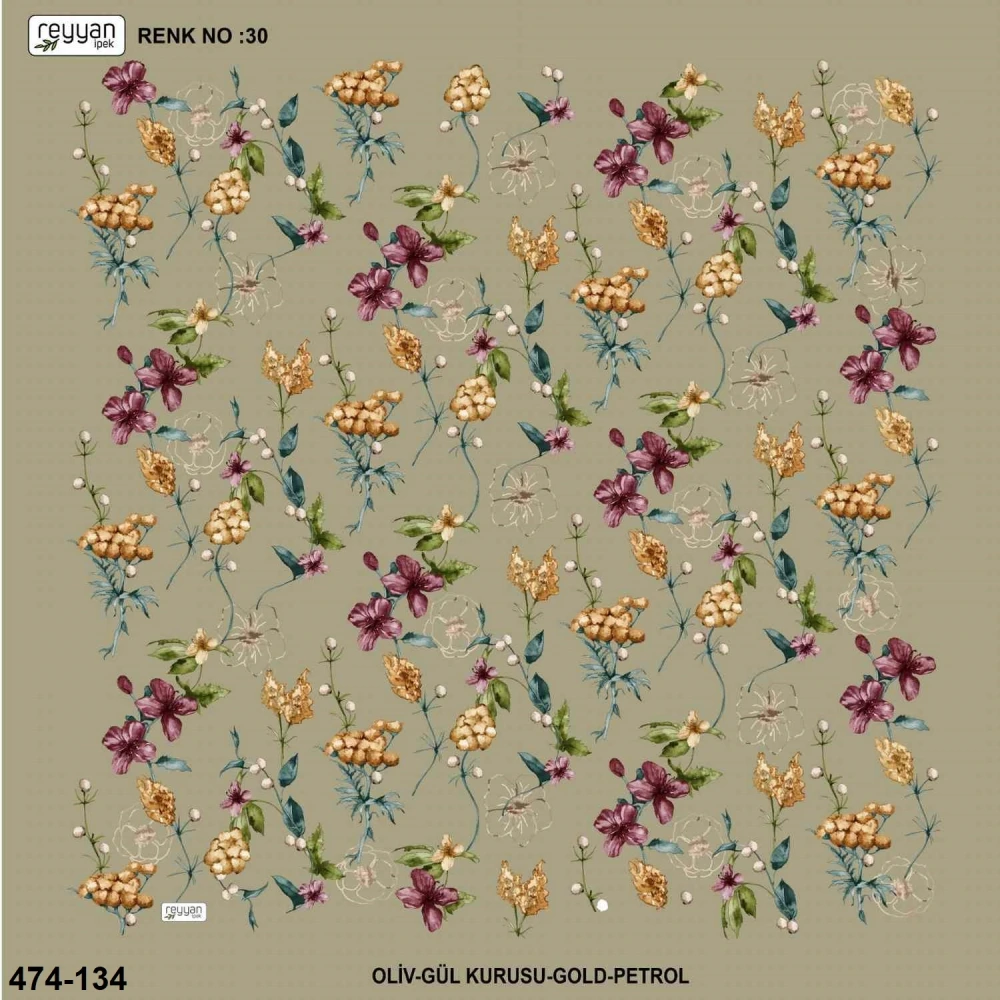 Reyyan İpek Desenli Oyalık Yazma 474-134