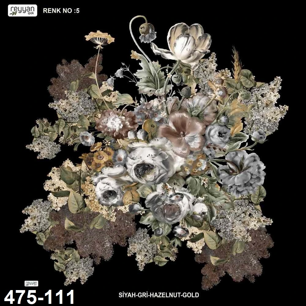 Reyyan İpek Desenli Oyalık Yazma 475-111