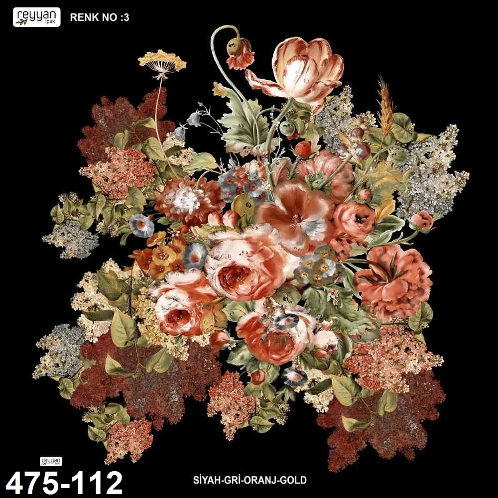 Reyyan İpek Desenli Oyalık Yazma 475-112