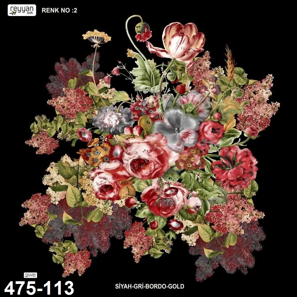 Reyyan İpek Desenli Oyalık Yazma 475-113