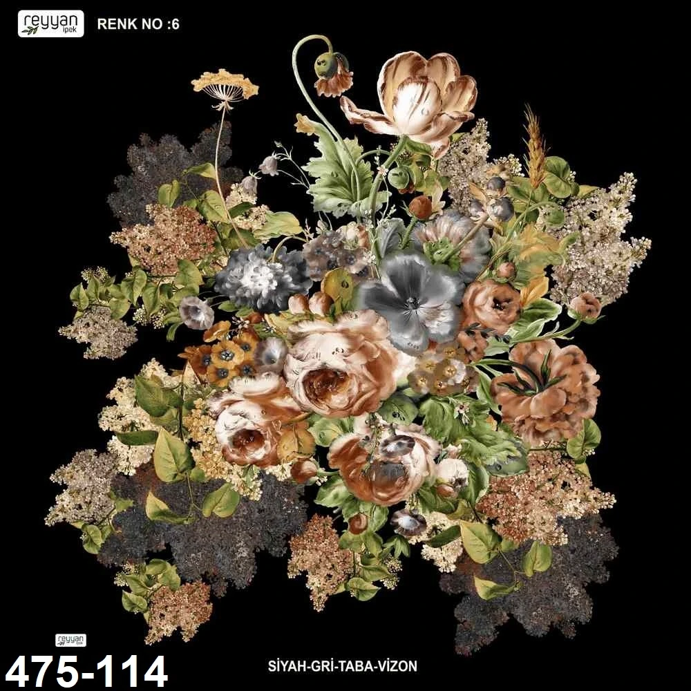 Reyyan İpek Desenli Oyalık Yazma 475-114