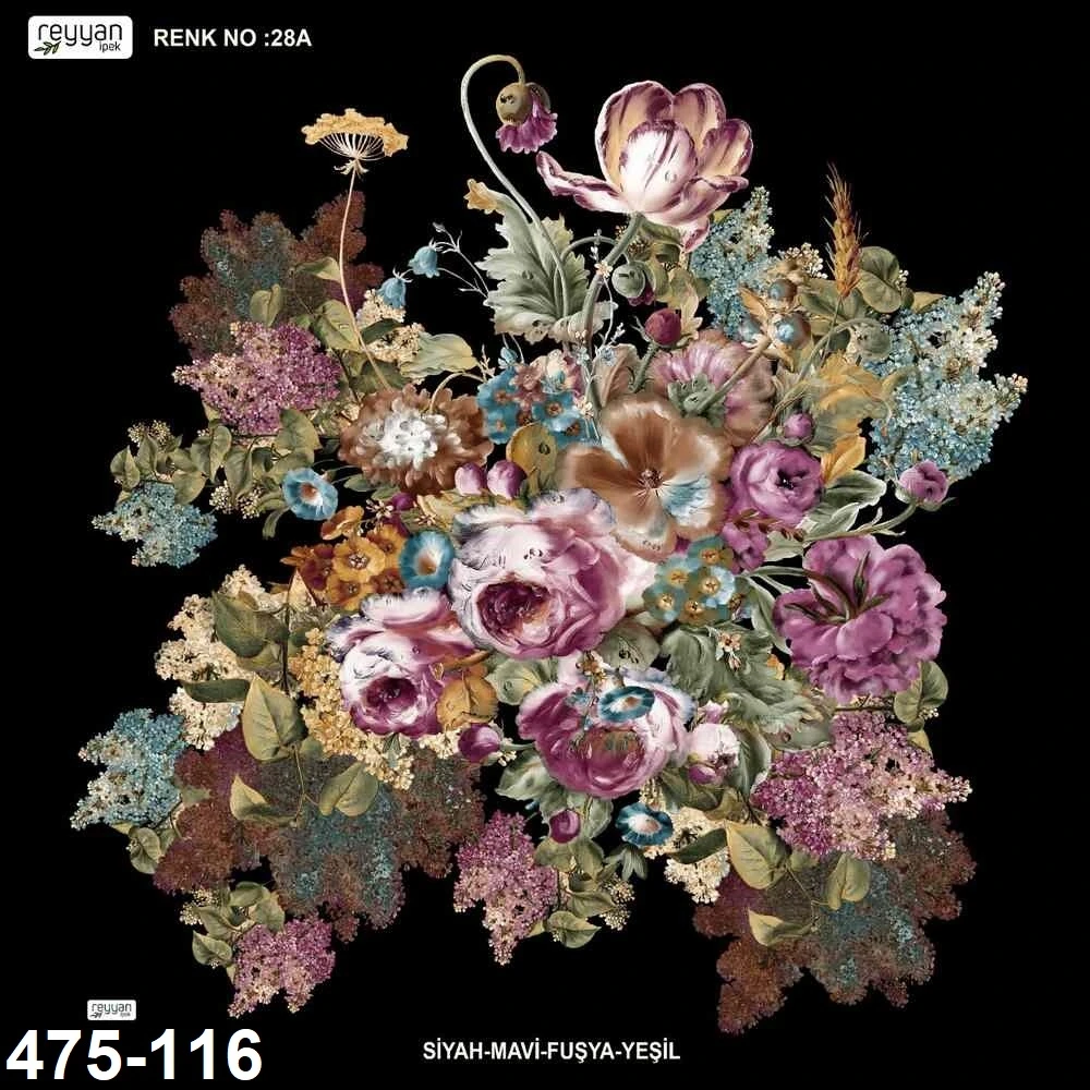 Reyyan İpek Desenli Oyalık Yazma 475-116