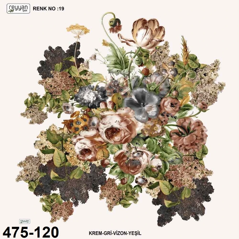 Reyyan İpek Desenli Oyalık Yazma 475-120