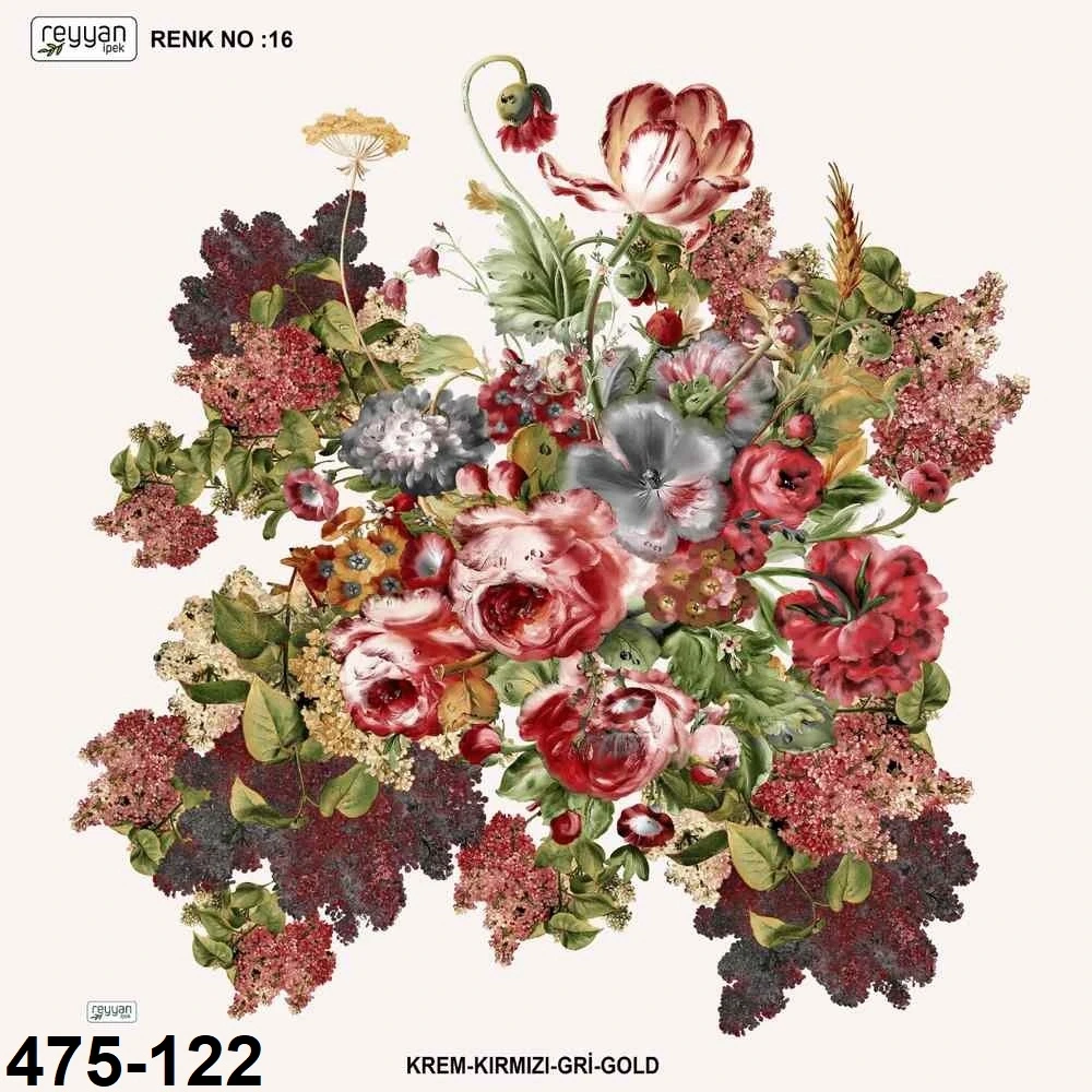 Reyyan İpek Desenli Oyalık Yazma 475-122
