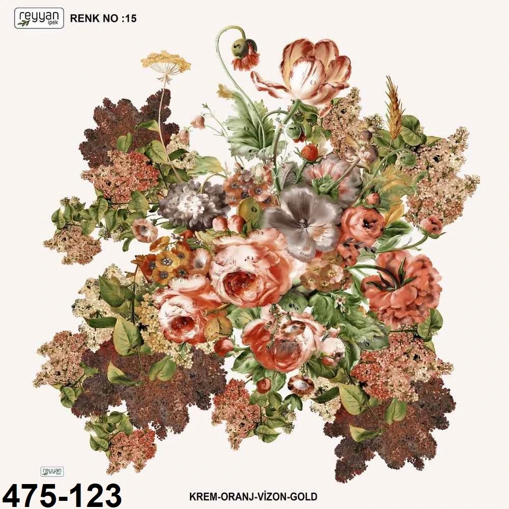 Reyyan İpek Desenli Oyalık Yazma 475-123