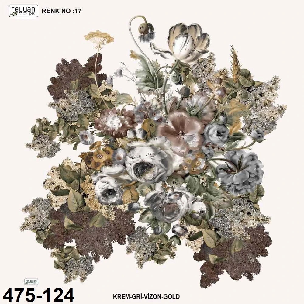Reyyan İpek Desenli Oyalık Yazma 475-124