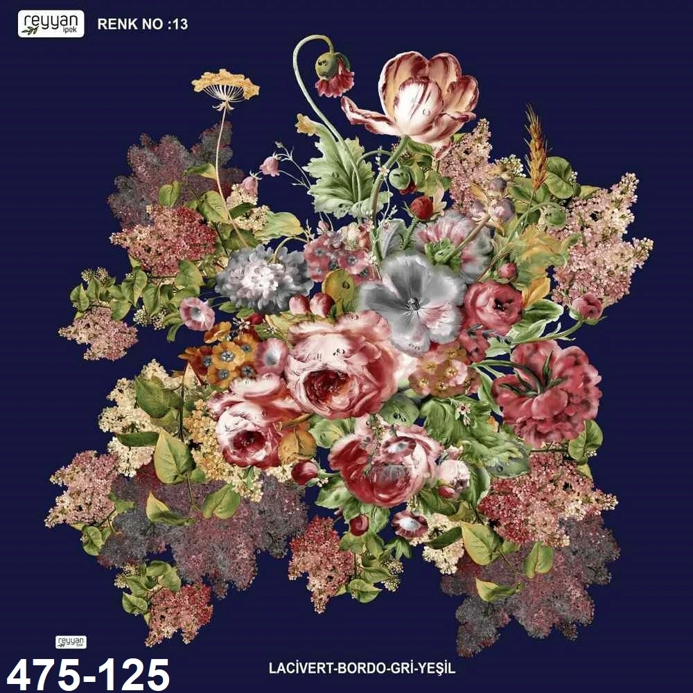 Reyyan İpek Desenli Oyalık Yazma 475-125