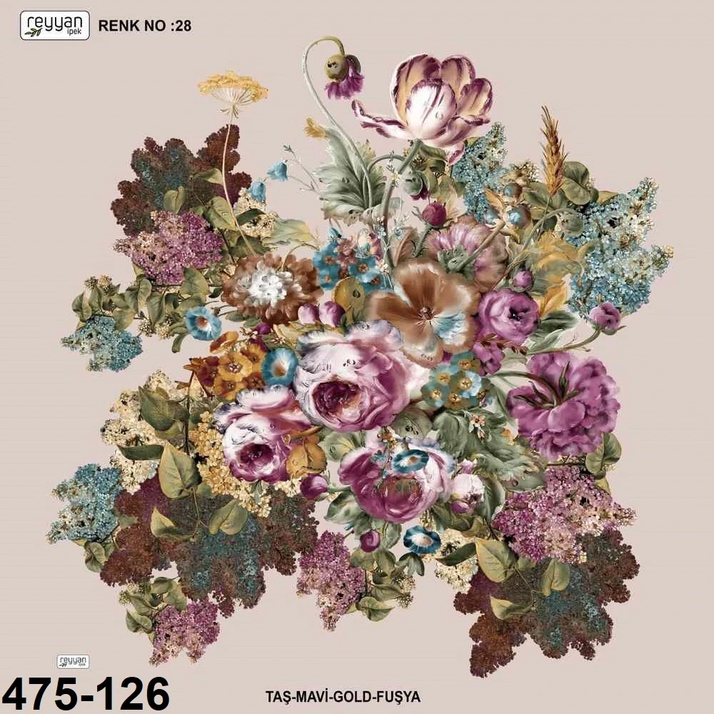 Reyyan İpek Desenli Oyalık Yazma 475-126