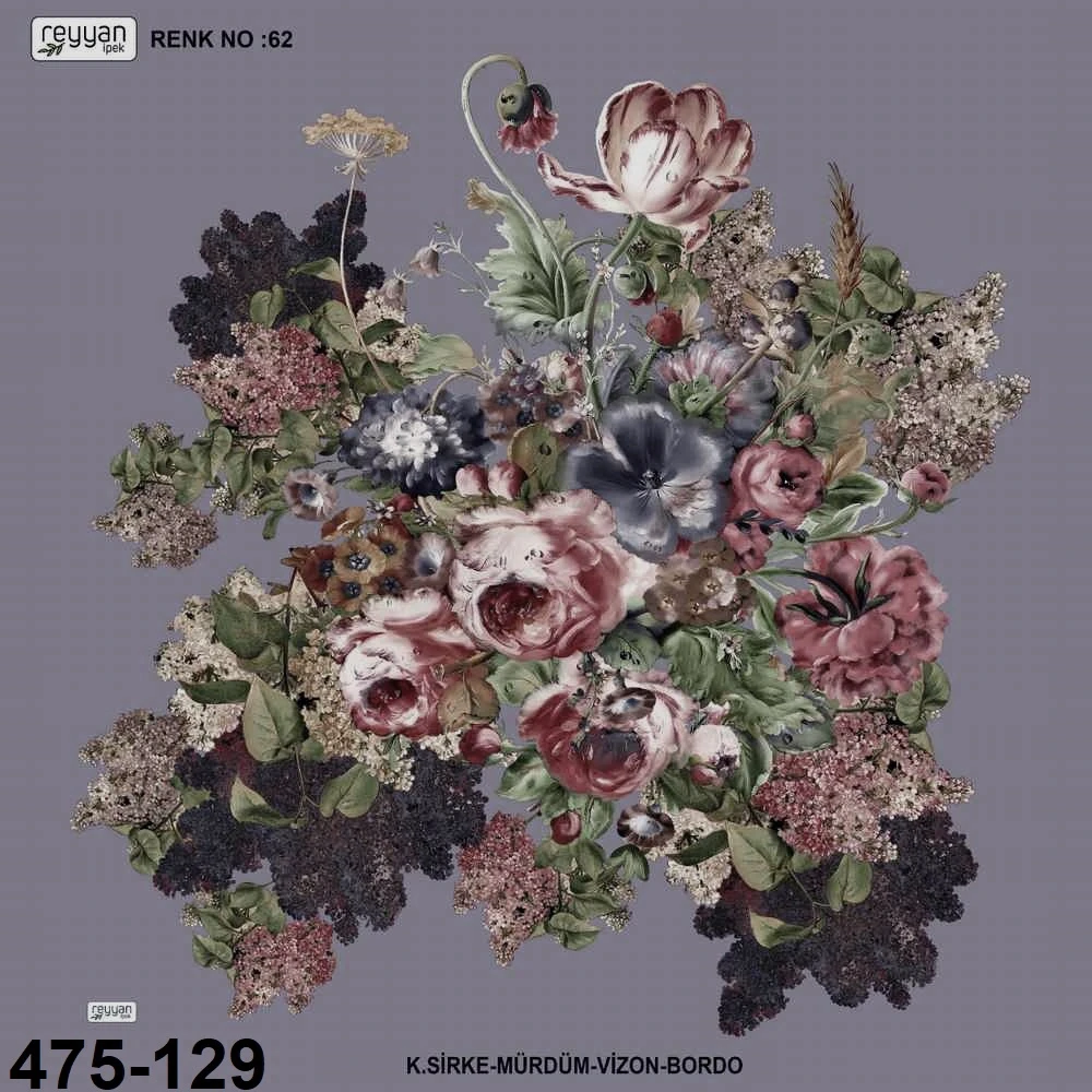 Reyyan İpek Desenli Oyalık Yazma 475-129