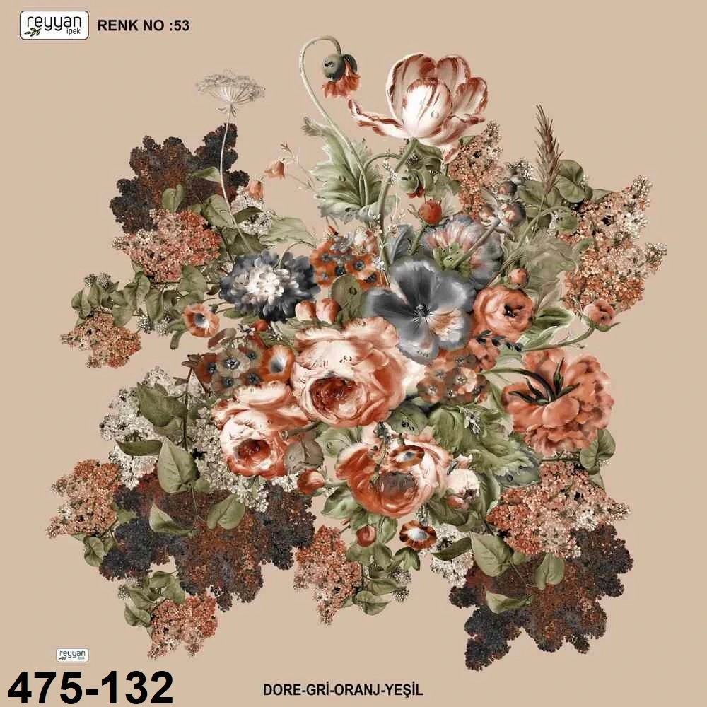 Reyyan İpek Desenli Oyalık Yazma 475-132