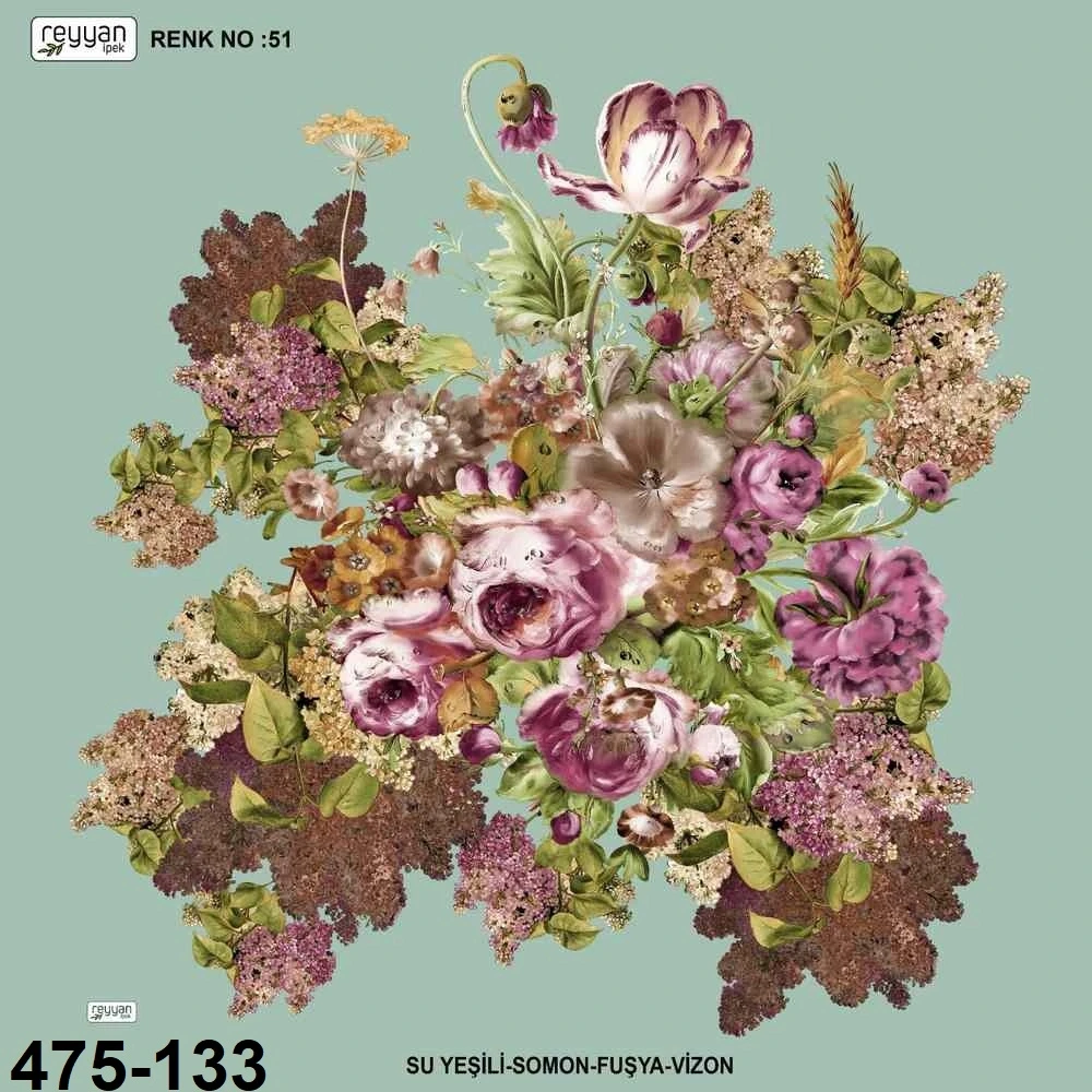 Reyyan İpek Desenli Oyalık Yazma 475-133