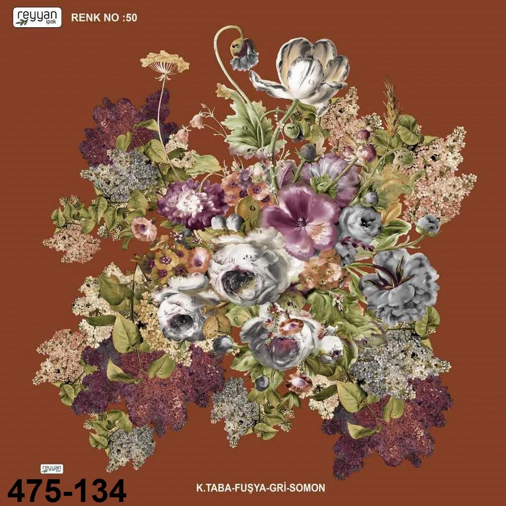 Reyyan İpek Desenli Oyalık Yazma 475-134