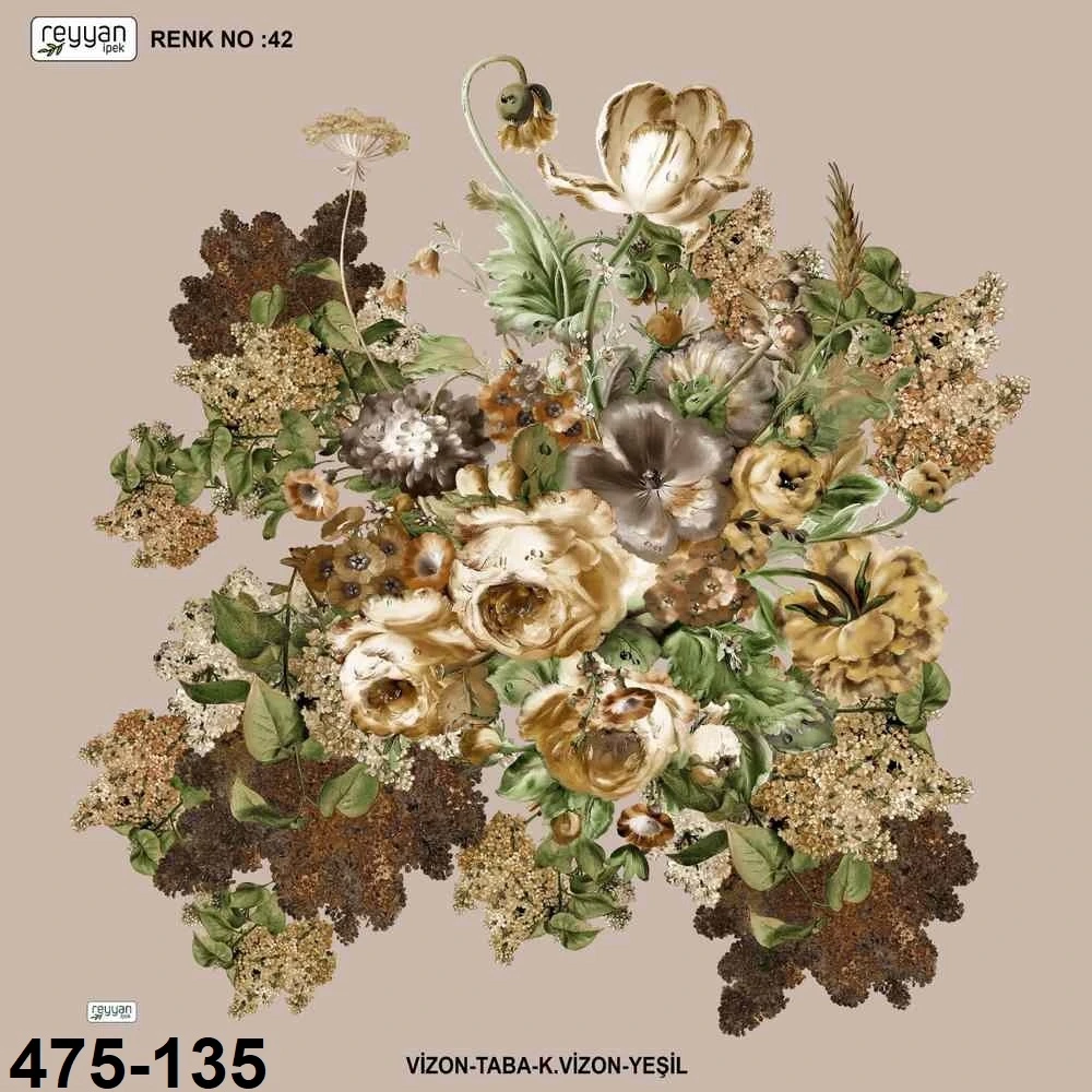 Reyyan İpek Desenli Oyalık Yazma 475-135