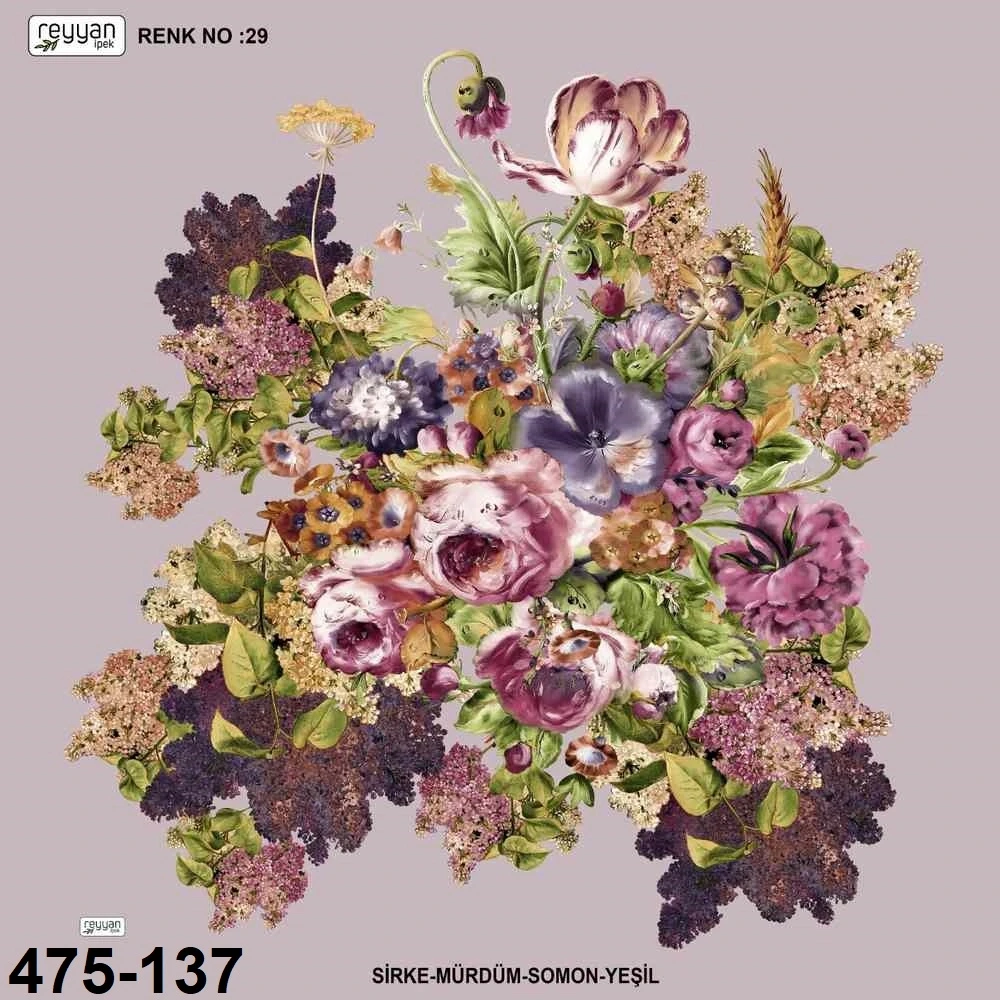 Reyyan İpek Desenli Oyalık Yazma 475-137