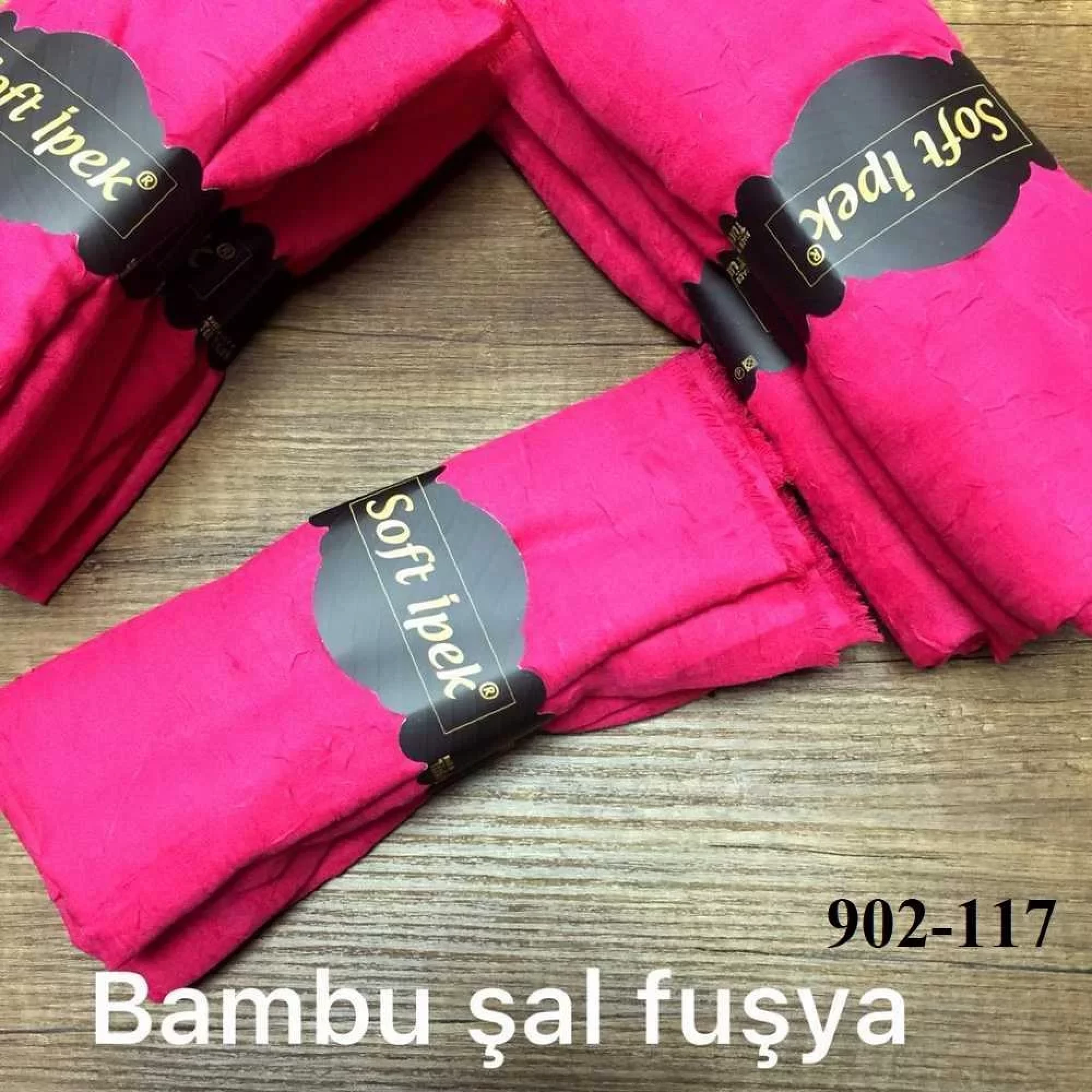 Soft İpek Bambu Pamuk Şal (fusya) 902-117