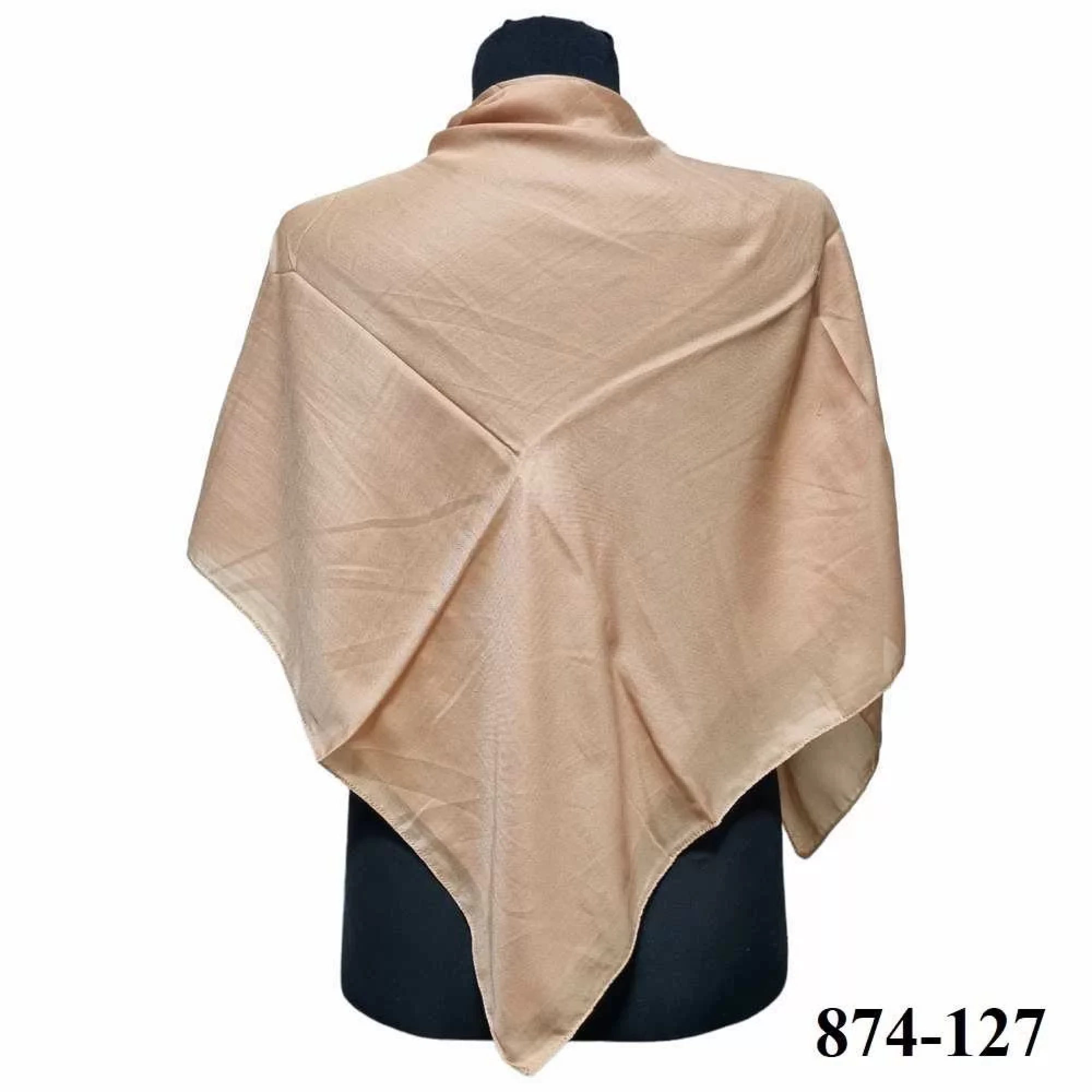 Soft İpek Kenar Dikişli Düz Yazma (a.karamel) 874-127