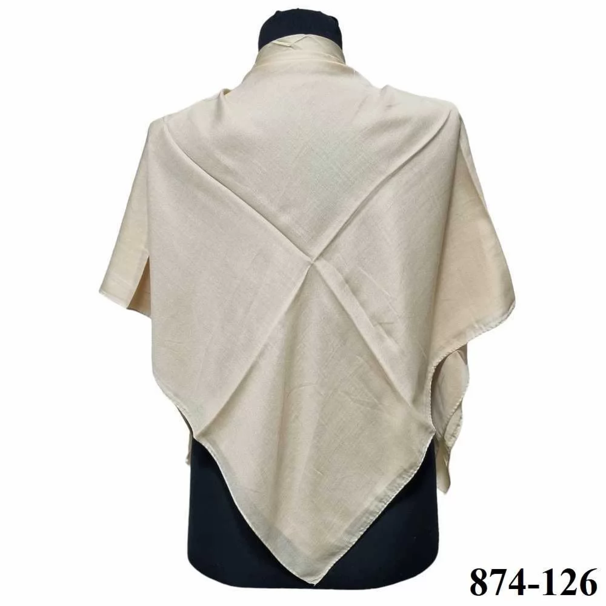 Soft İpek Kenar Dikişli Düz Yazma (dore) 874-126