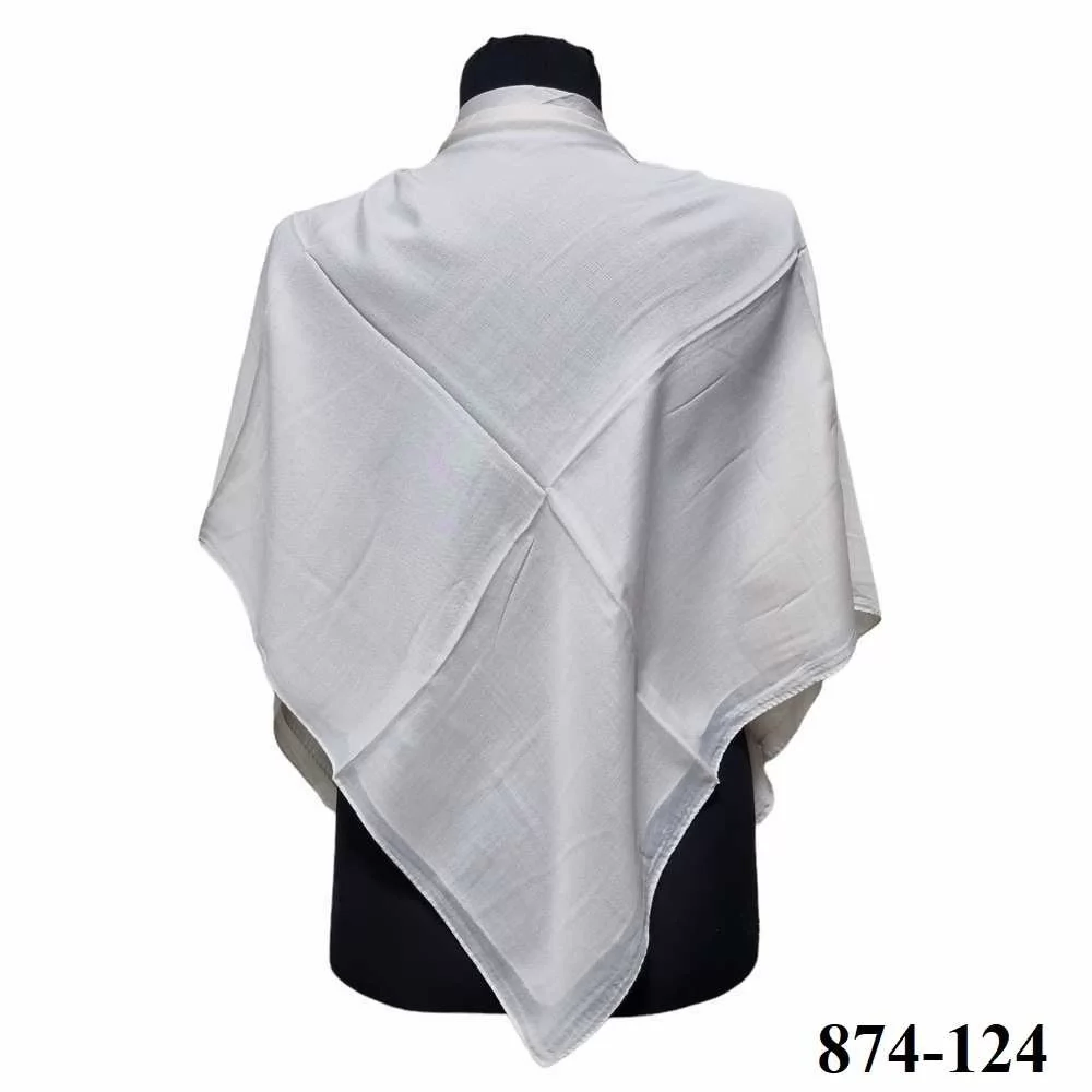 Soft İpek Kenar Dikişli Düz Yazma (ekru) 874-124