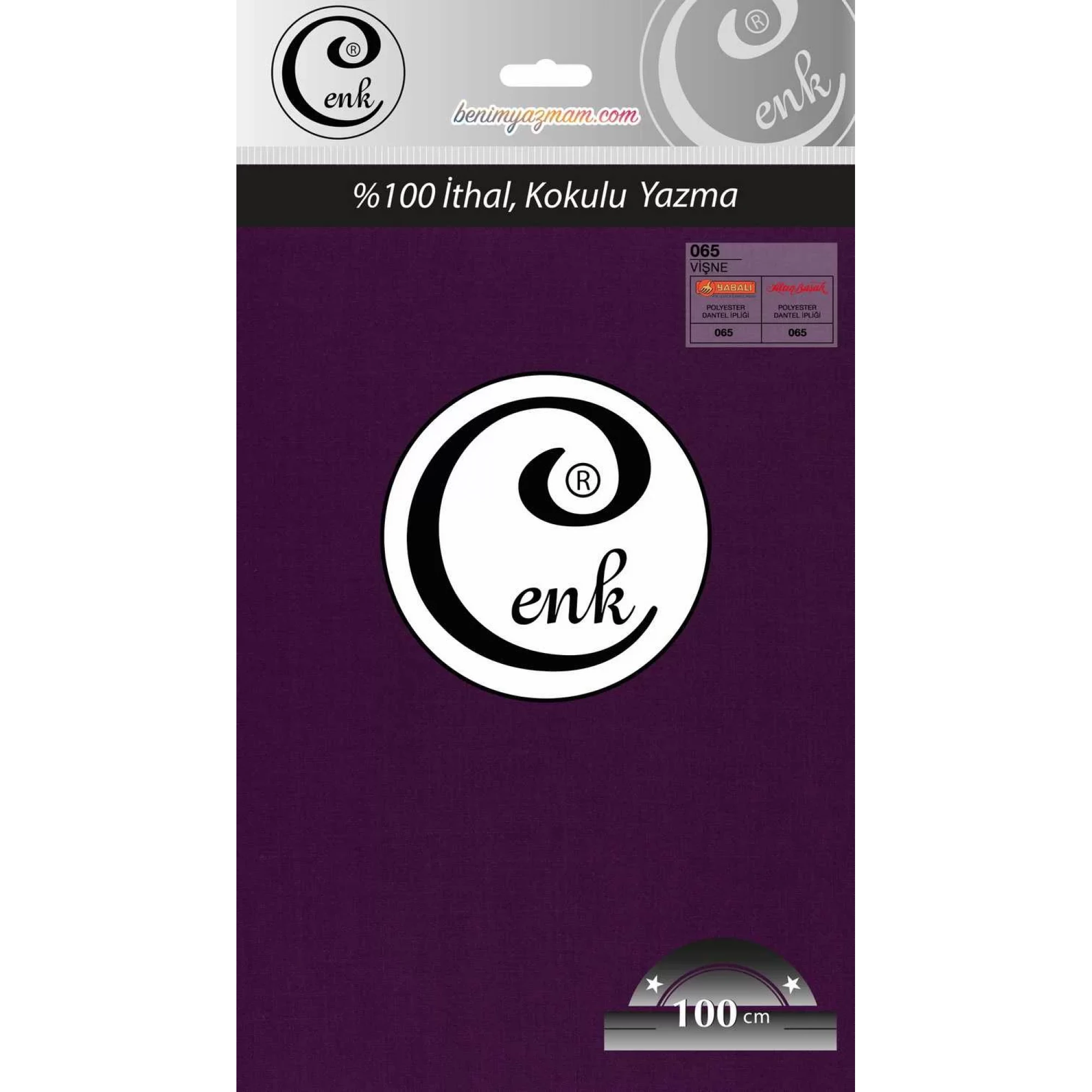 Cenk Düz Renk Poşetli Oyalık Yazma (vişne) cenk-duz-065