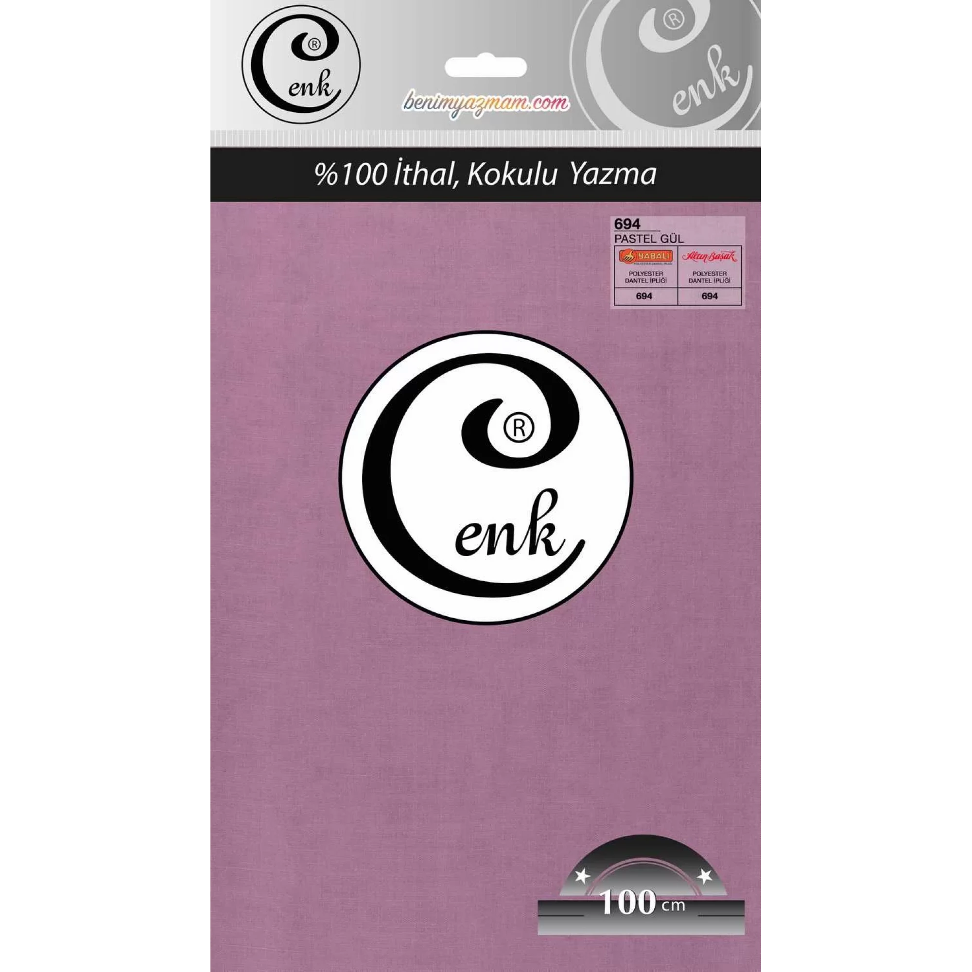 Cenk Düz Renk Oyalık Yazma (pastel gül) cenk-duz-694