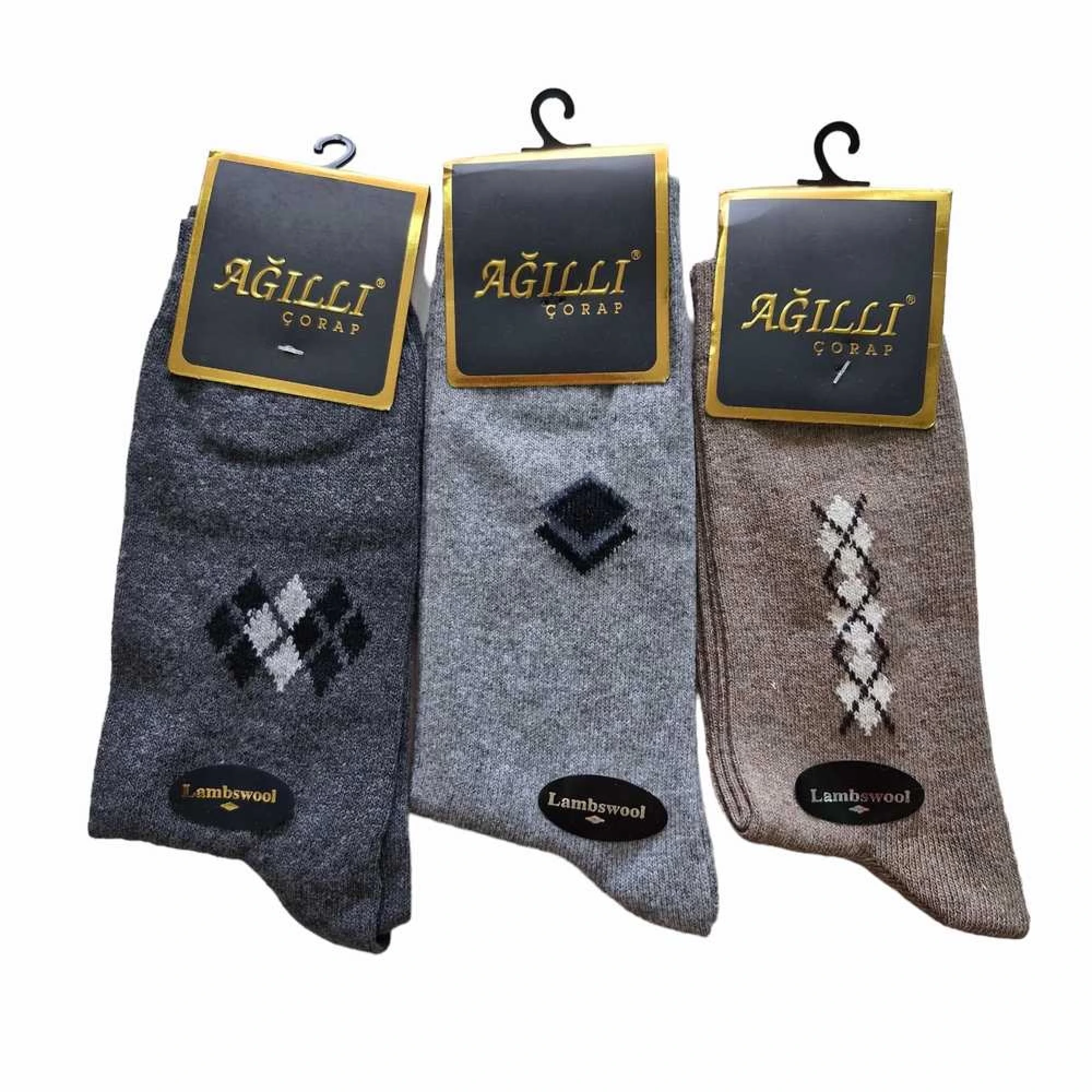ağıllı erkek yün soket çorap 12 çift