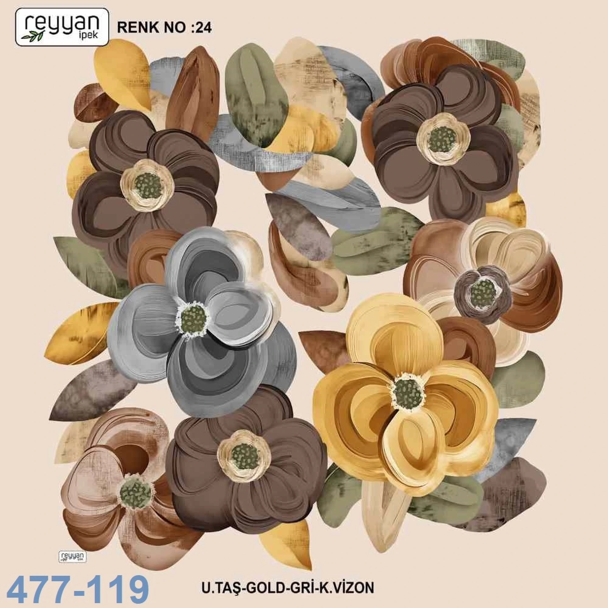 Reyyan İpek Desenli Oyalık Yazma 477-119