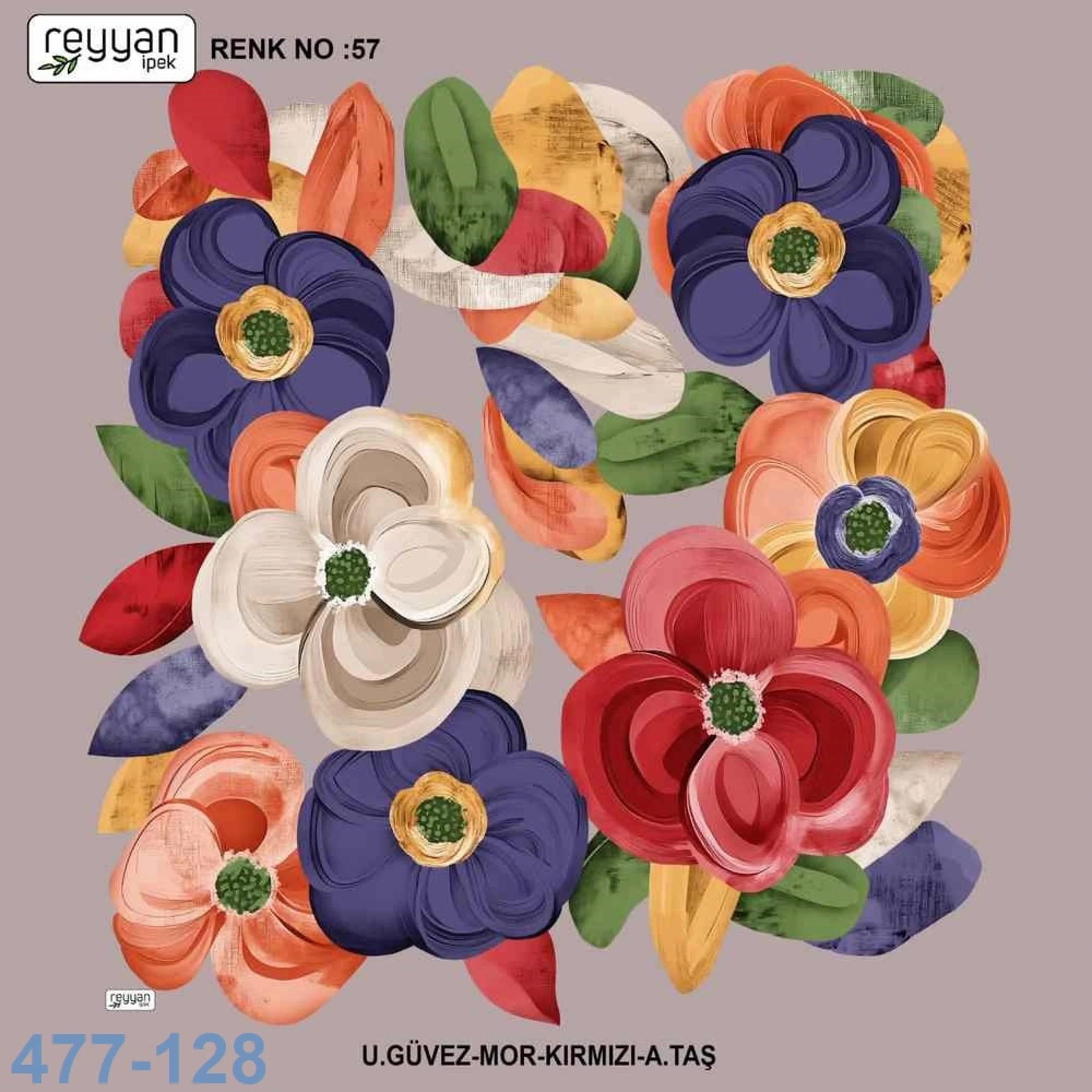 Reyyan İpek Desenli Oyalık Yazma 477-128