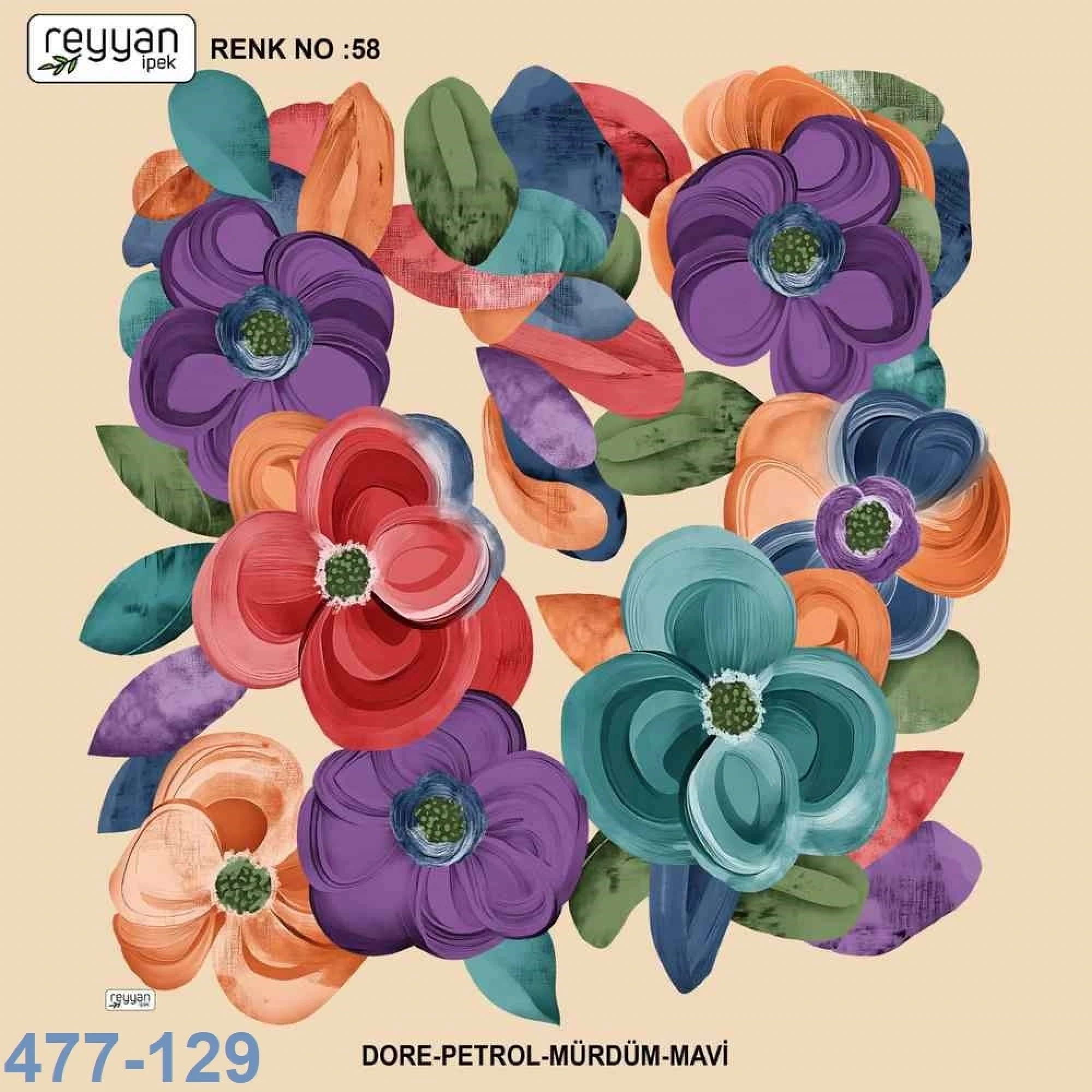 Reyyan İpek Desenli Oyalık Yazma 477-129