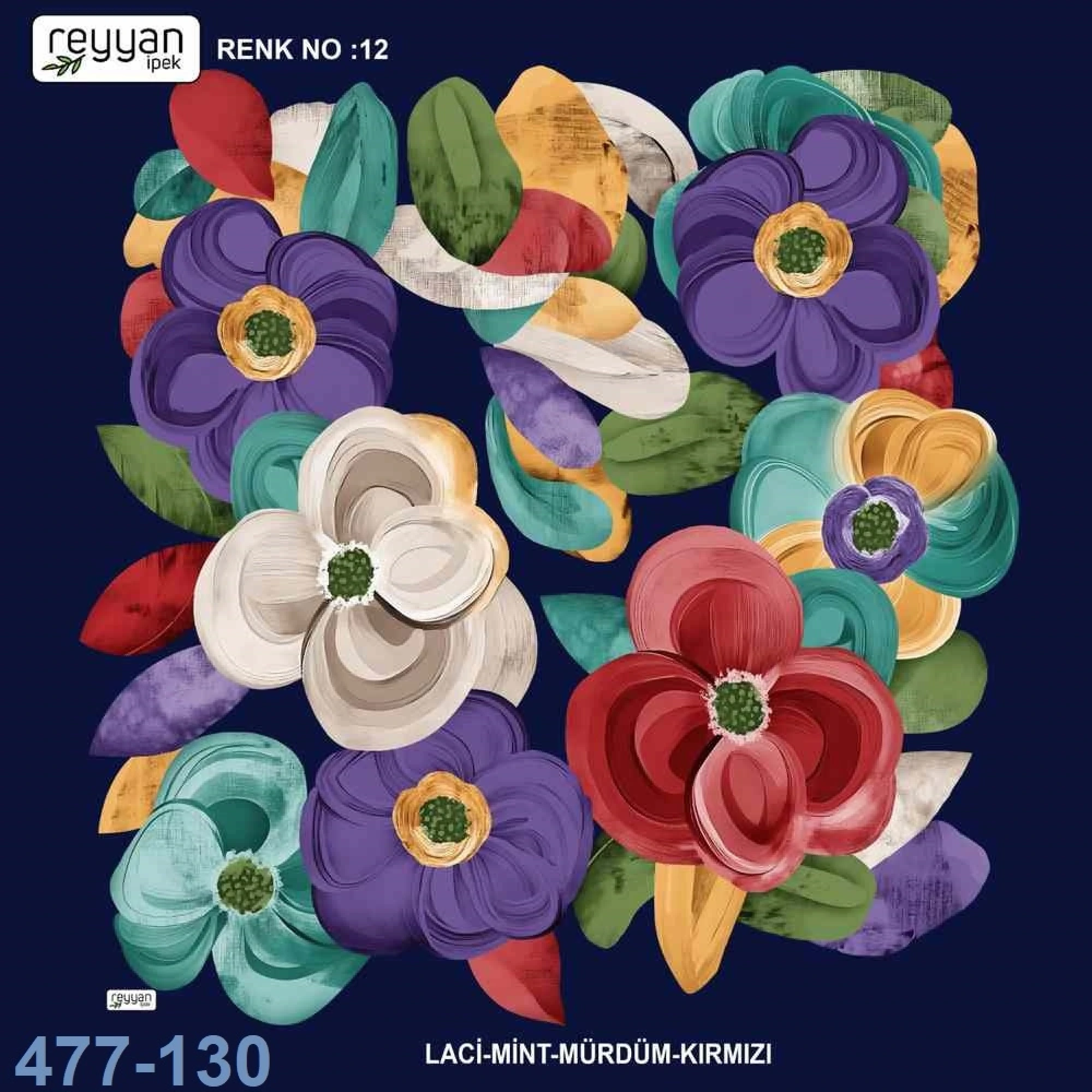 Reyyan İpek Desenli Oyalık Yazma 477-130