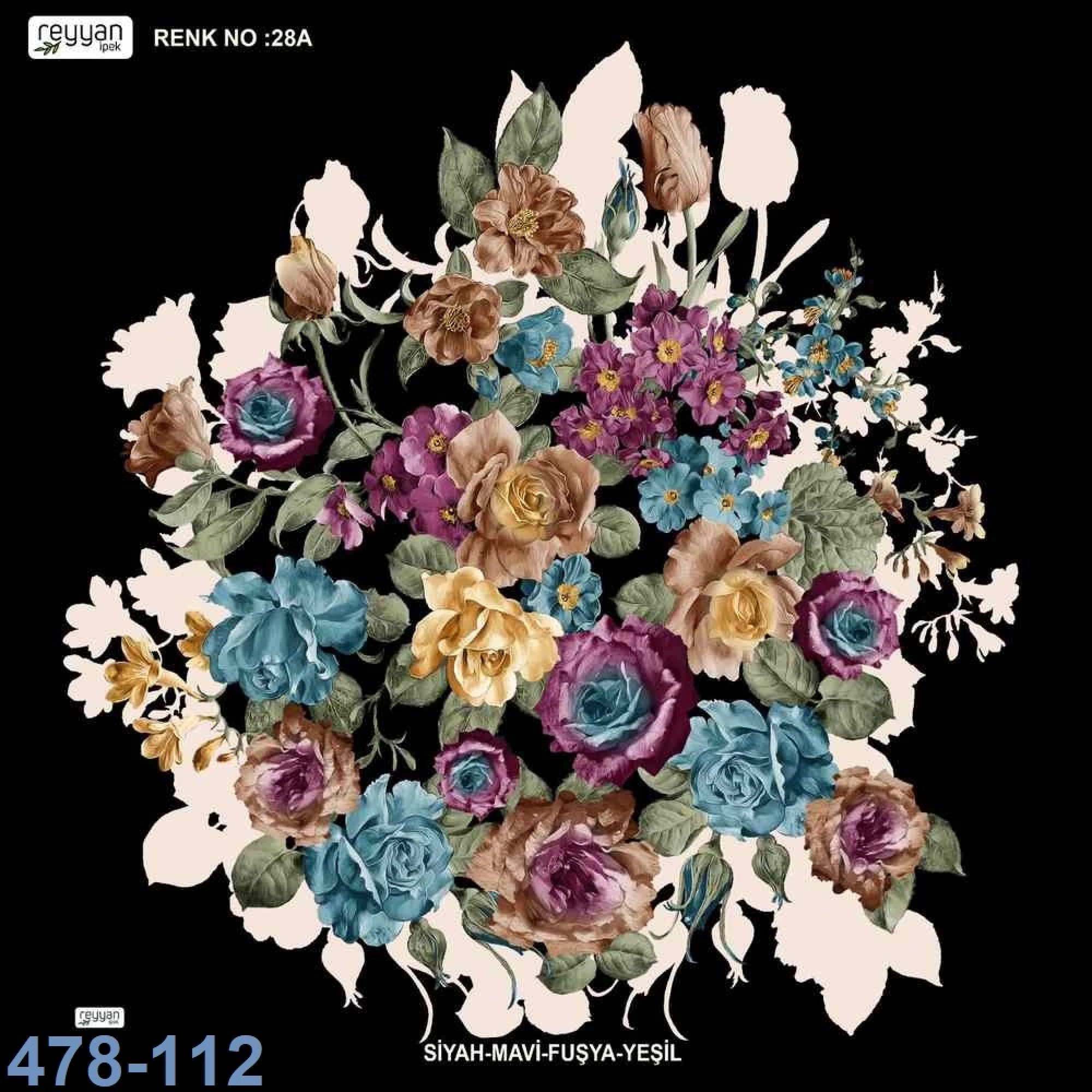 Reyyan İpek Desenli Oyalık Yazma 478-112