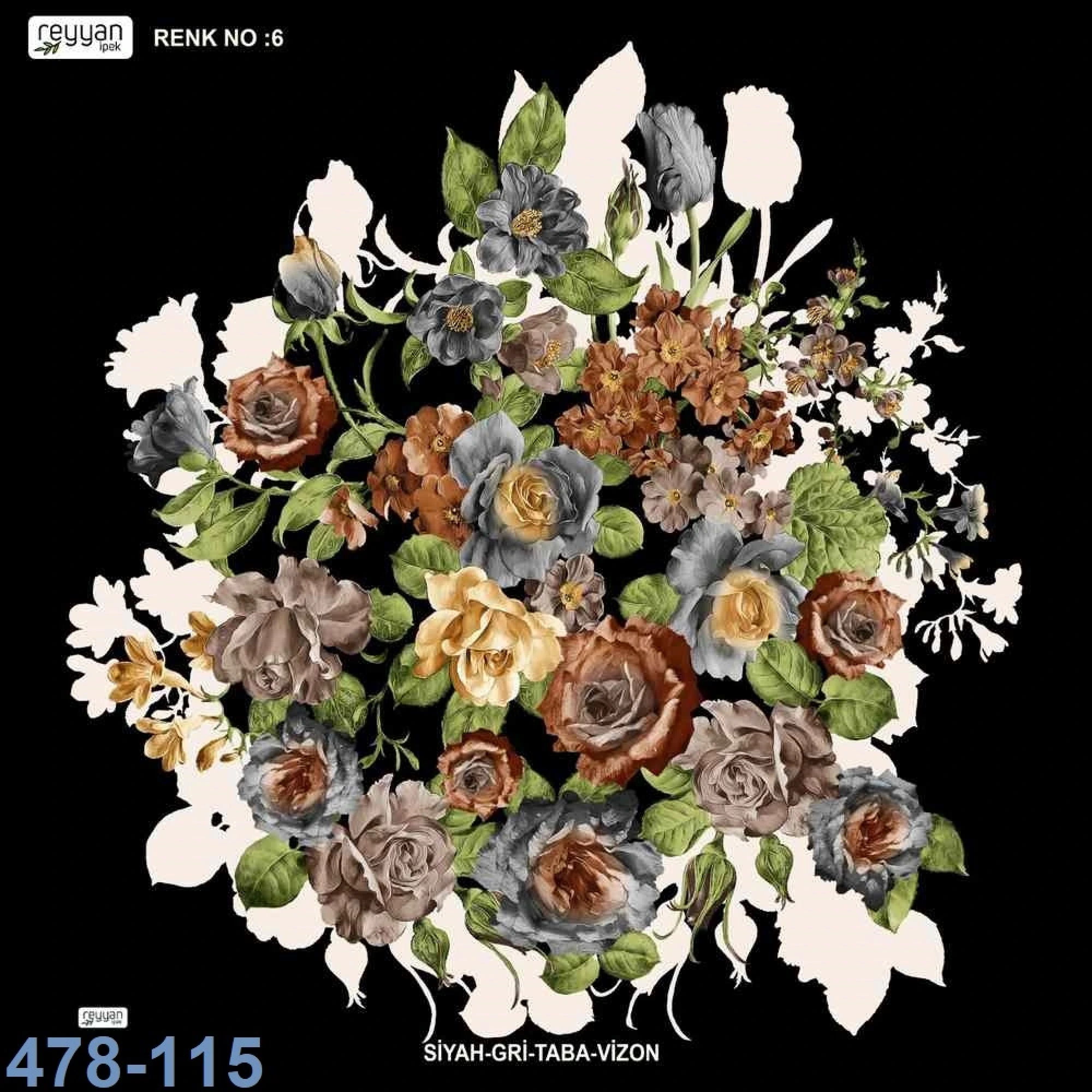 Reyyan İpek Desenli Oyalık Yazma 478-115