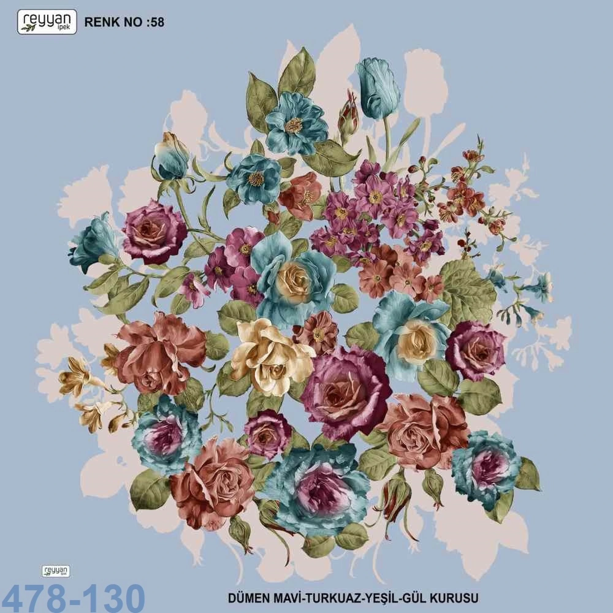 Reyyan İpek Desenli Oyalık Yazma 478-130