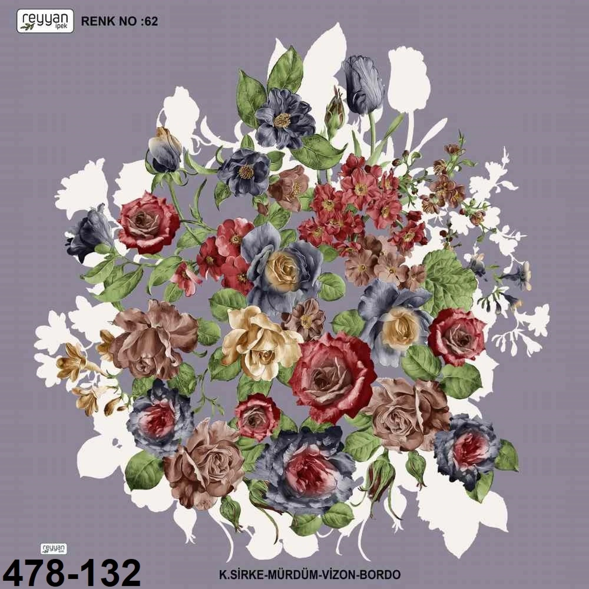 Reyyan İpek Desenli Oyalık Yazma 478-132