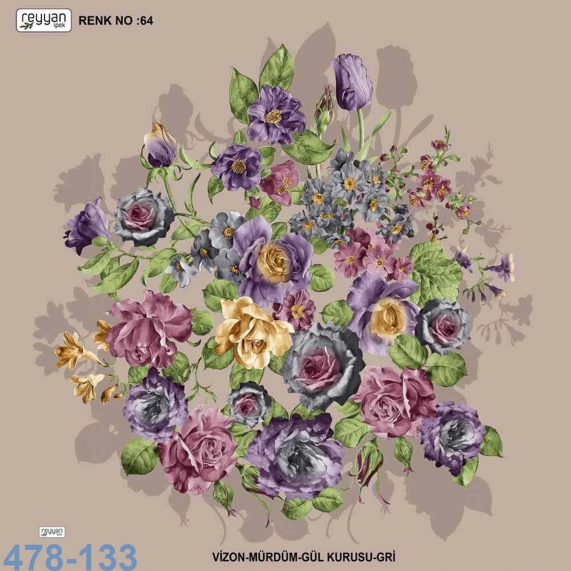 Reyyan İpek Desenli Oyalık Yazma 478-133