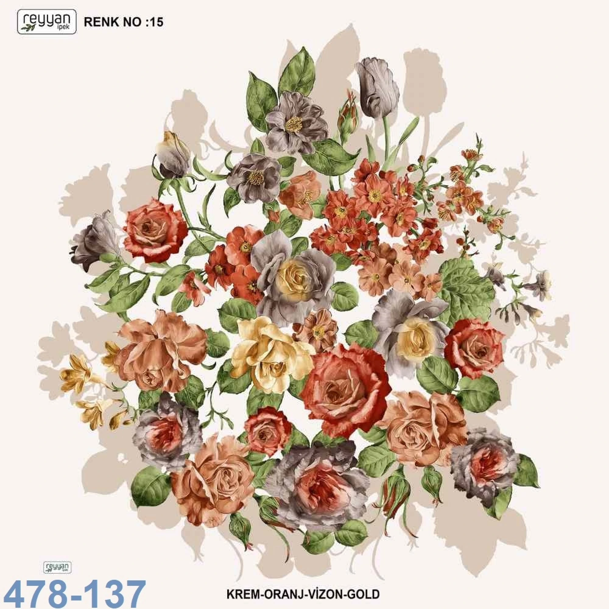 Reyyan İpek Desenli Oyalık Yazma 478-137