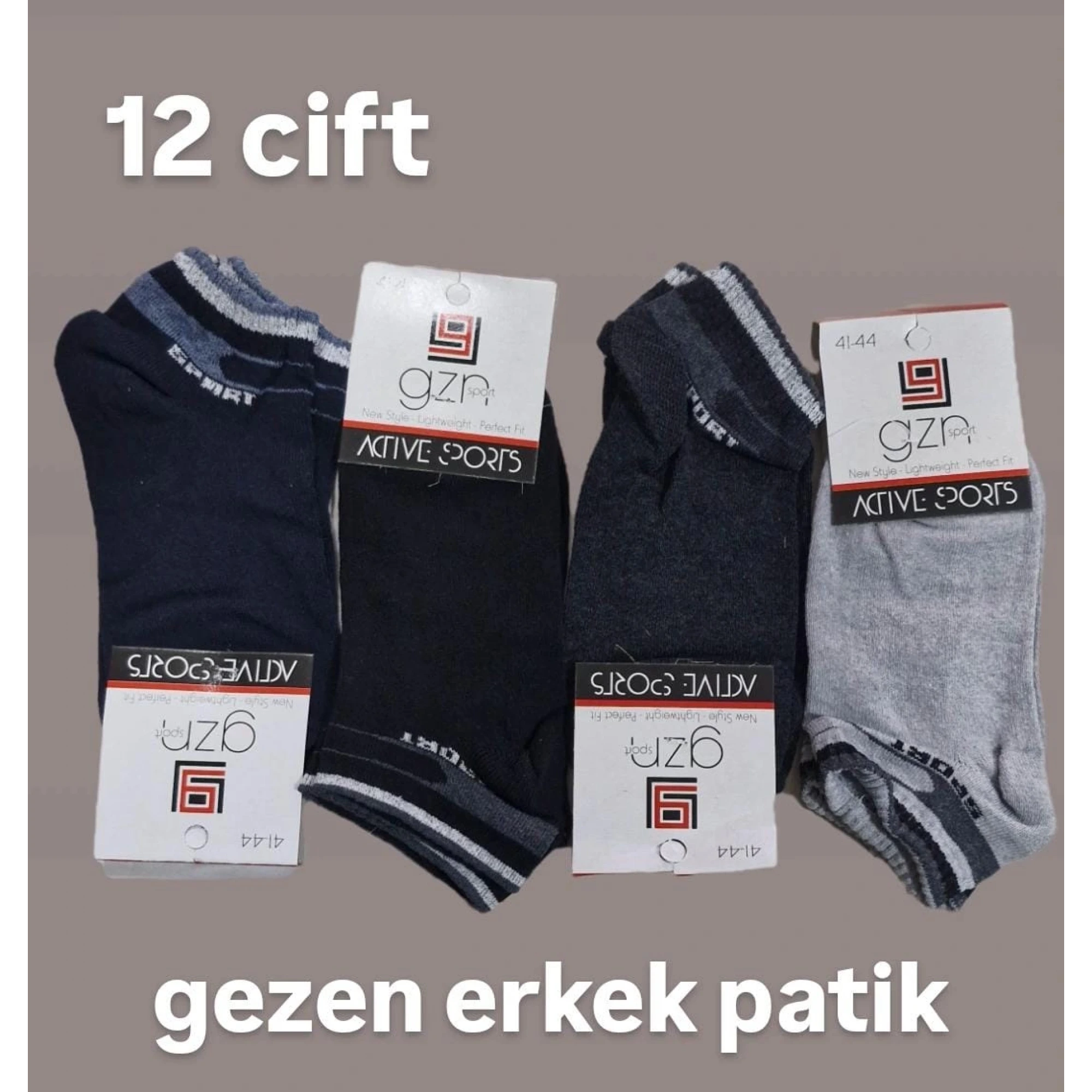 Aldano Gezen Patik Çorap  (12 çift Karışık)