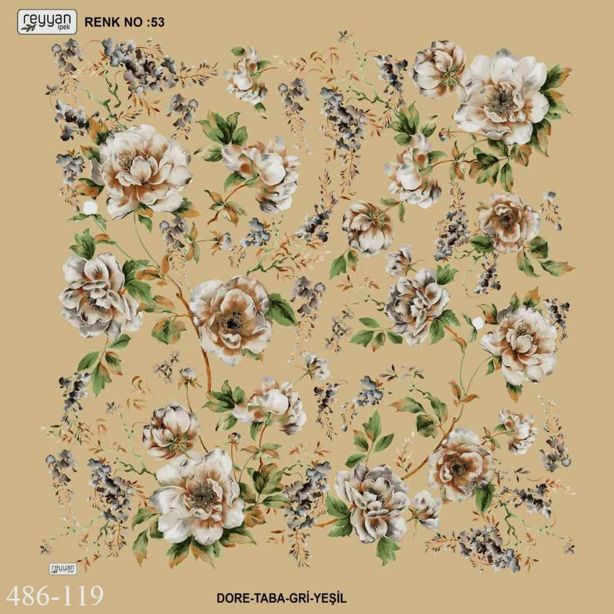 Reyyan İpek Desenli Oyalık Yazma 486-119